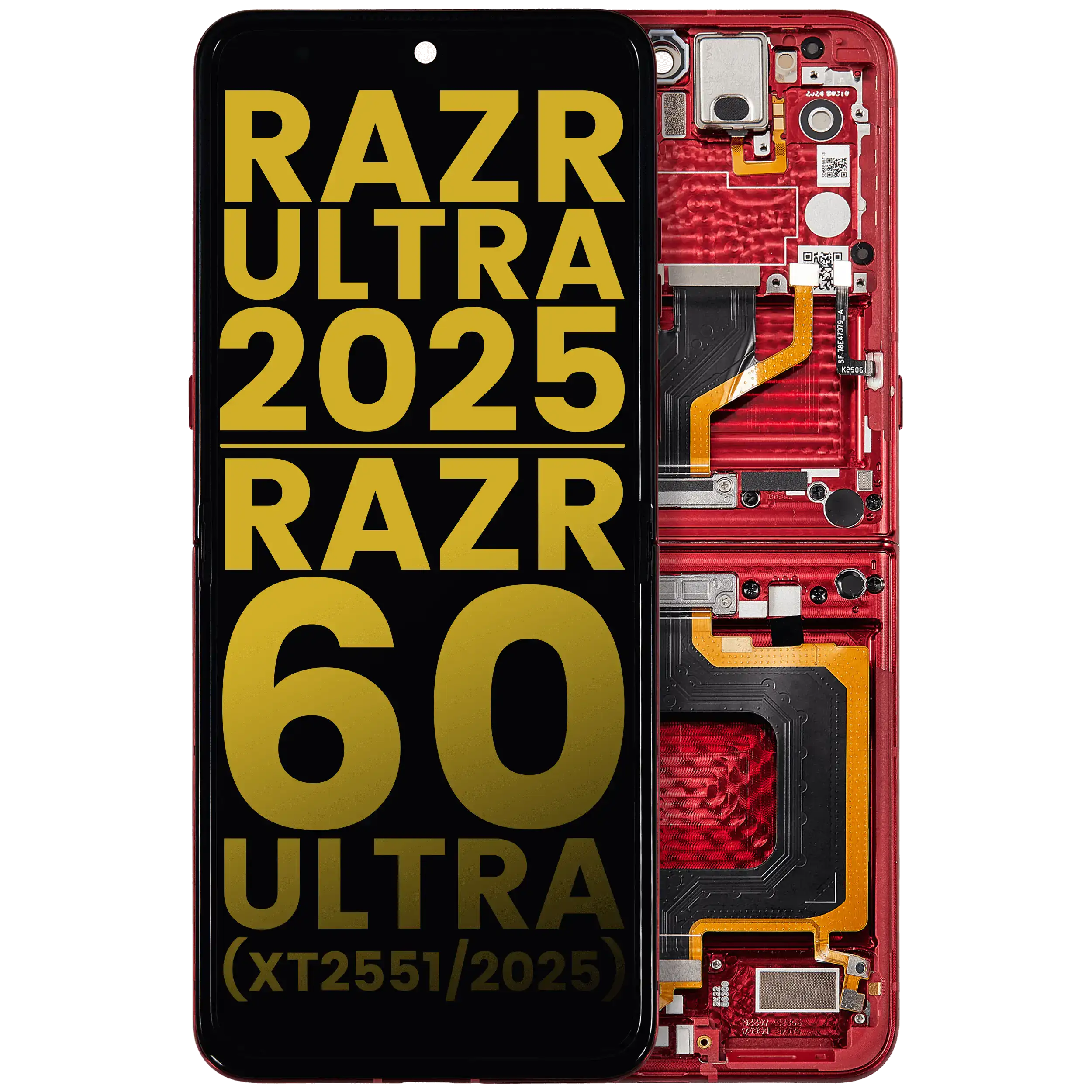 OLED-Display mit Rahmen für Moto Razr Ultra 2025, Rio Red (Refurbished)