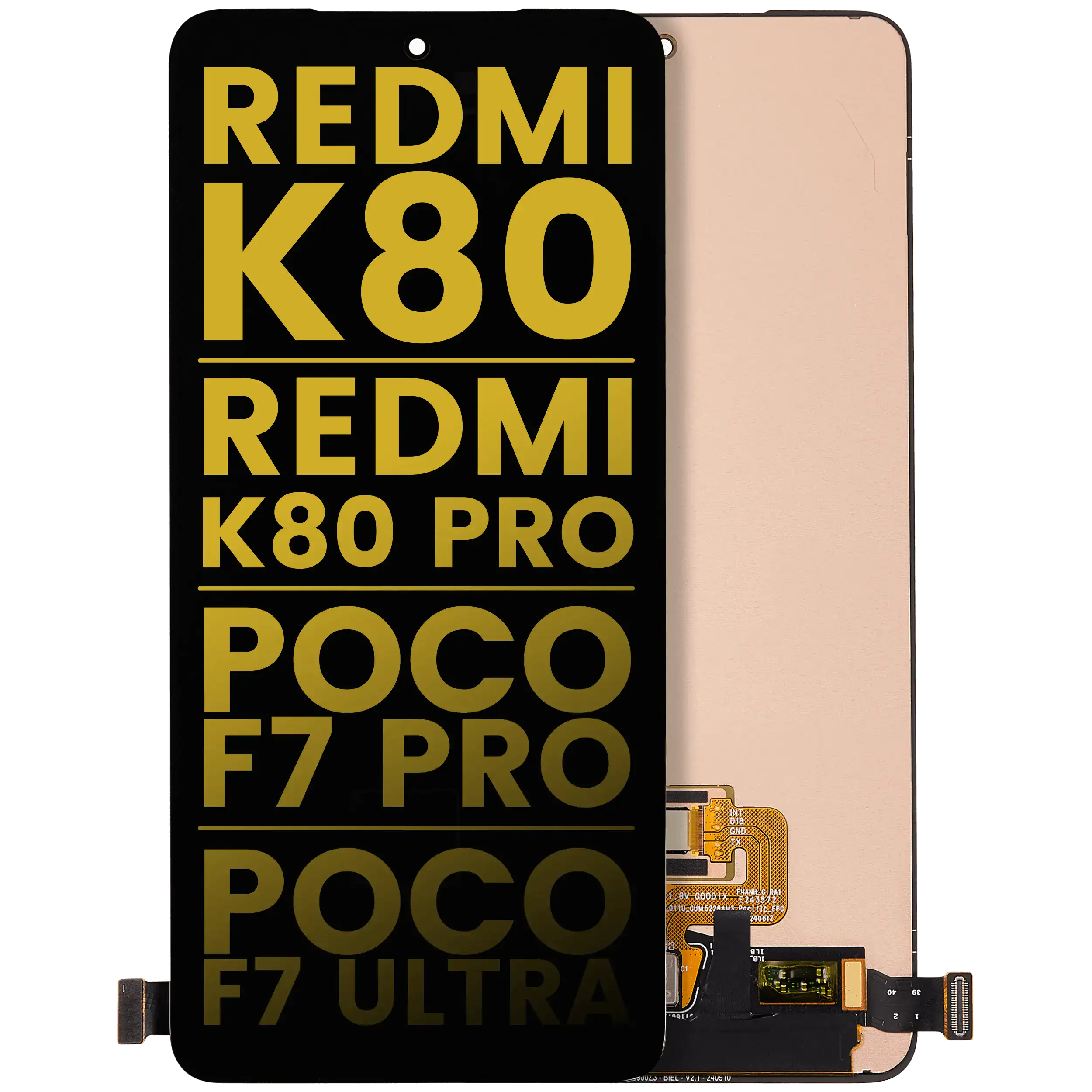 OLED-Display ohne Rahmen für Xiaomi Redmi K80 & Poco F7 Pro/Ultra (aufbereitet)