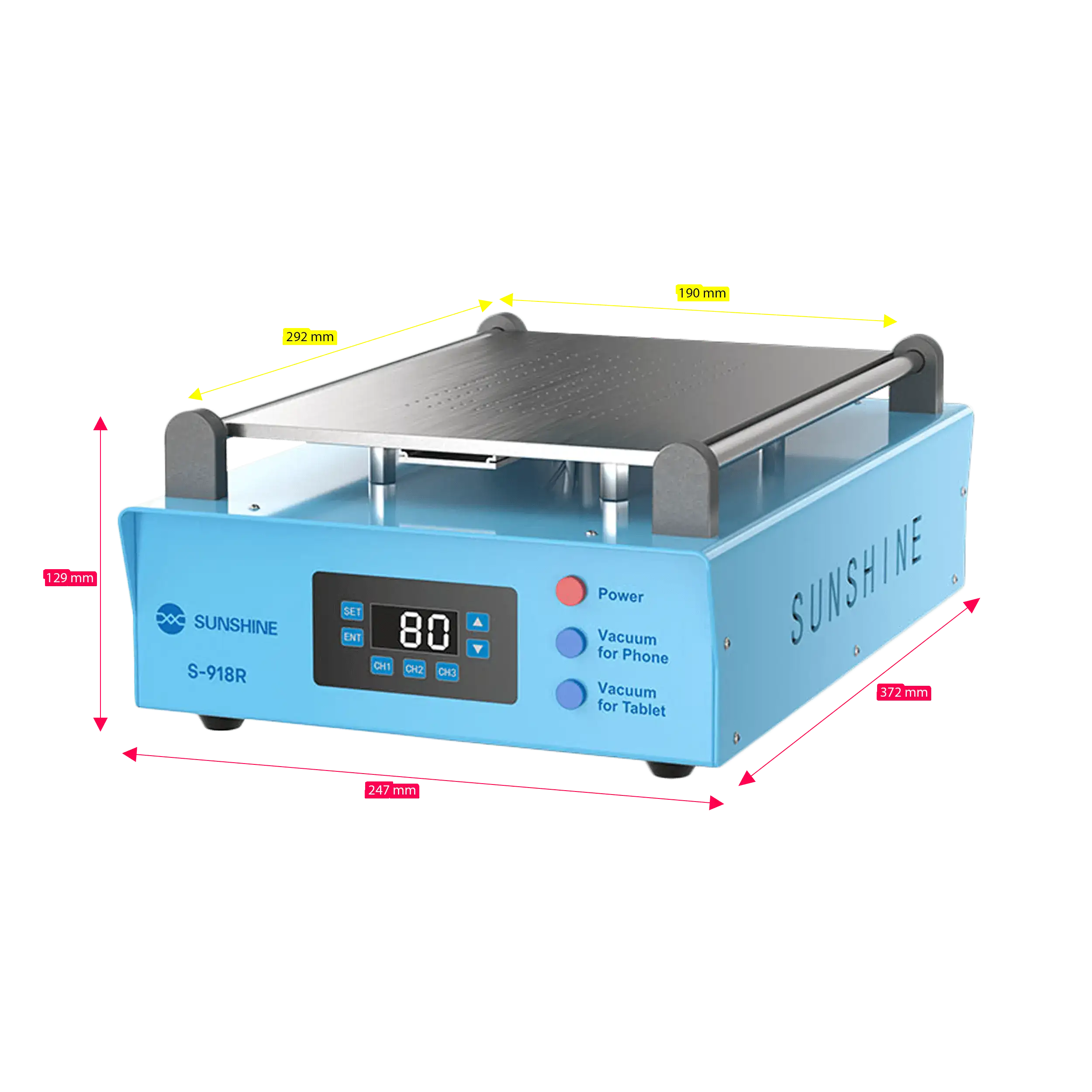 LCD-Bildschirmtrennmaschine mit Vakuumpumpe S-918R 110-220V Sunshine