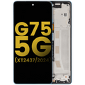 LCD Display with Frame for Motorola Moto G75 5G (XT2437 / 2024) (Refurbished) (Aqua Blue)