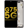 LCD-Display mit Rahmen für Motorola Moto G75 5G Refurbished Charcoal