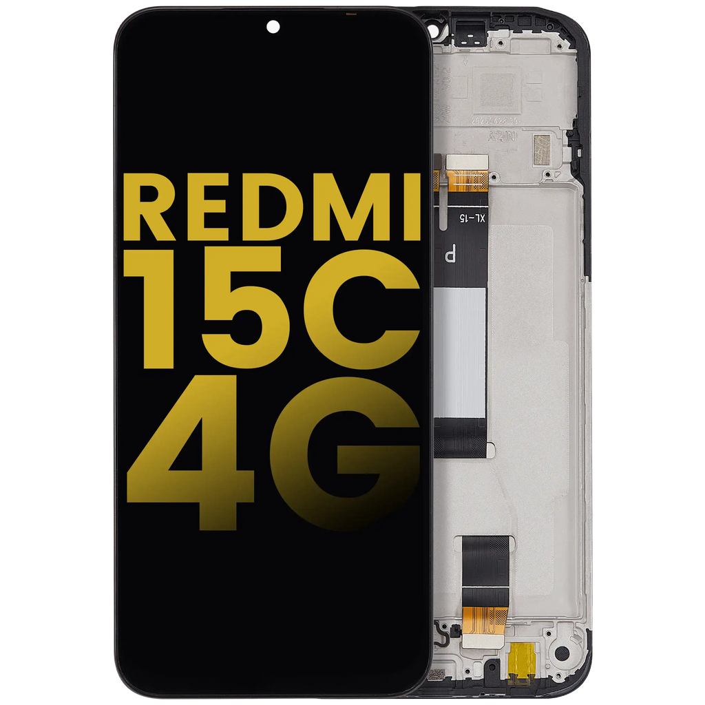 Display mit Rahmen für Xiaomi Redmi 15C / Poco C85 (Refurbished, Alle Farben)