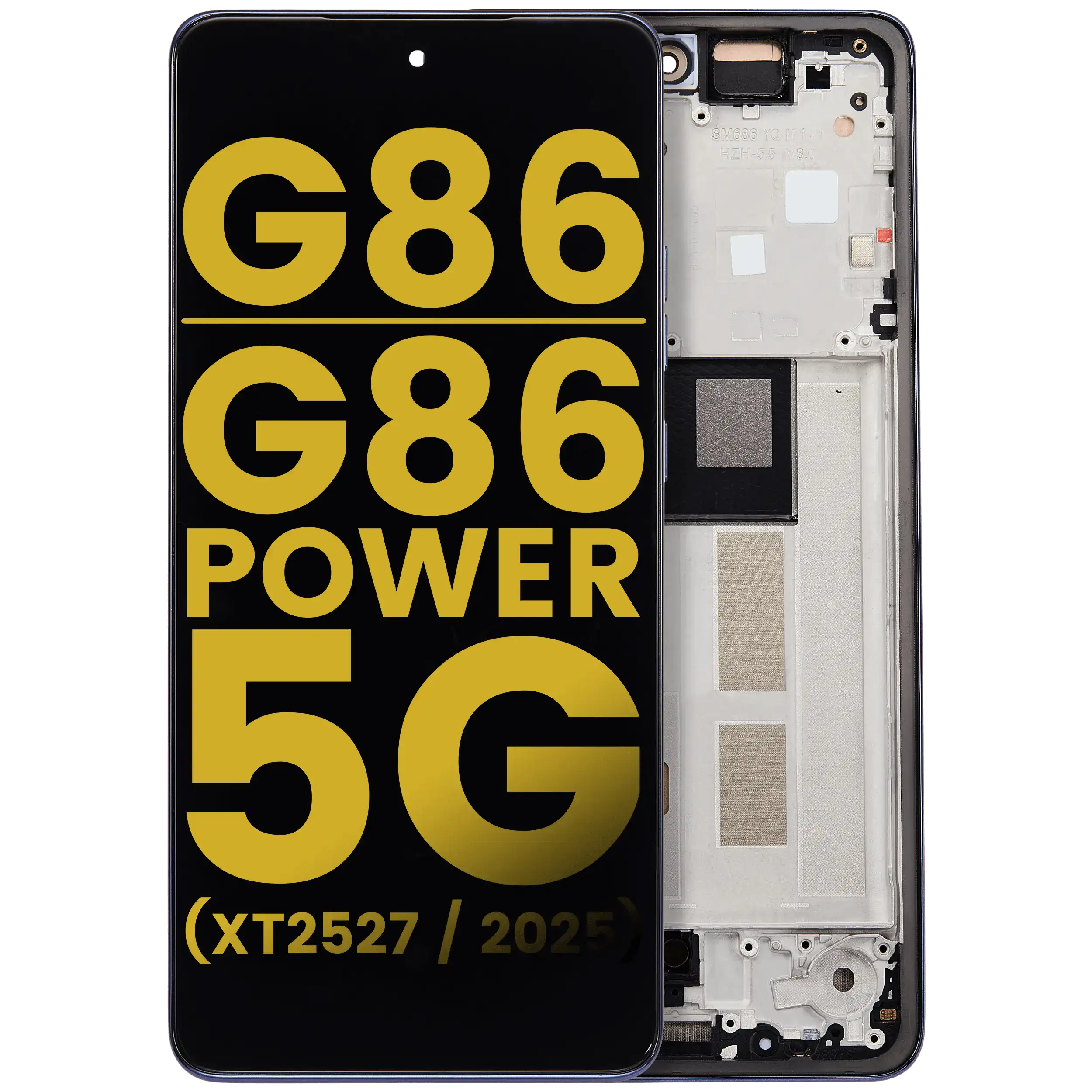 OLED-Montage mit Rahmen für Motorola Moto G86/Power 5G, Spellbound, Refurbished