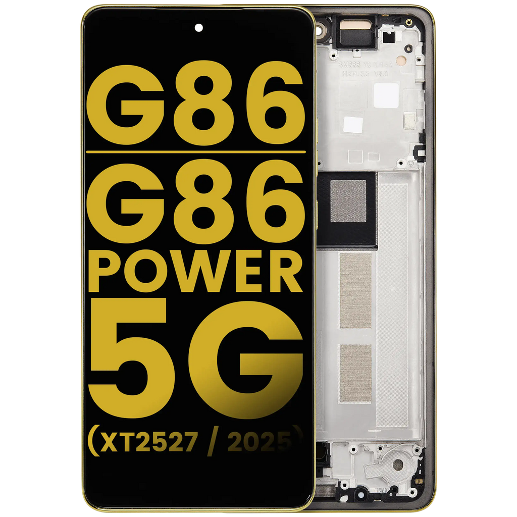 OLED-Display mit Rahmen für Moto G86 / G86 Power Generalüberholt Golden Cypress