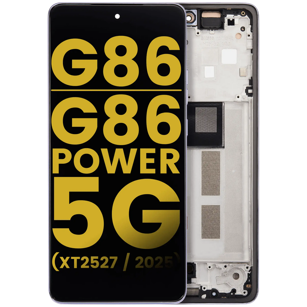 OLED-Display mit Rahmen Motorola Moto G86/G86 Power 5G Refurbished Cosmic Sky