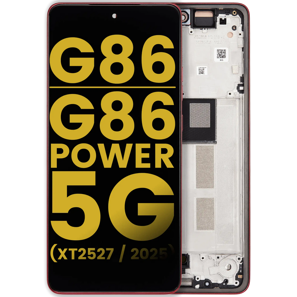 OLED Display with Frame for Motorola Moto G86 / G86 Power 5G (XT2527 / 2025) (Refurbished) (Chrysanthemum)