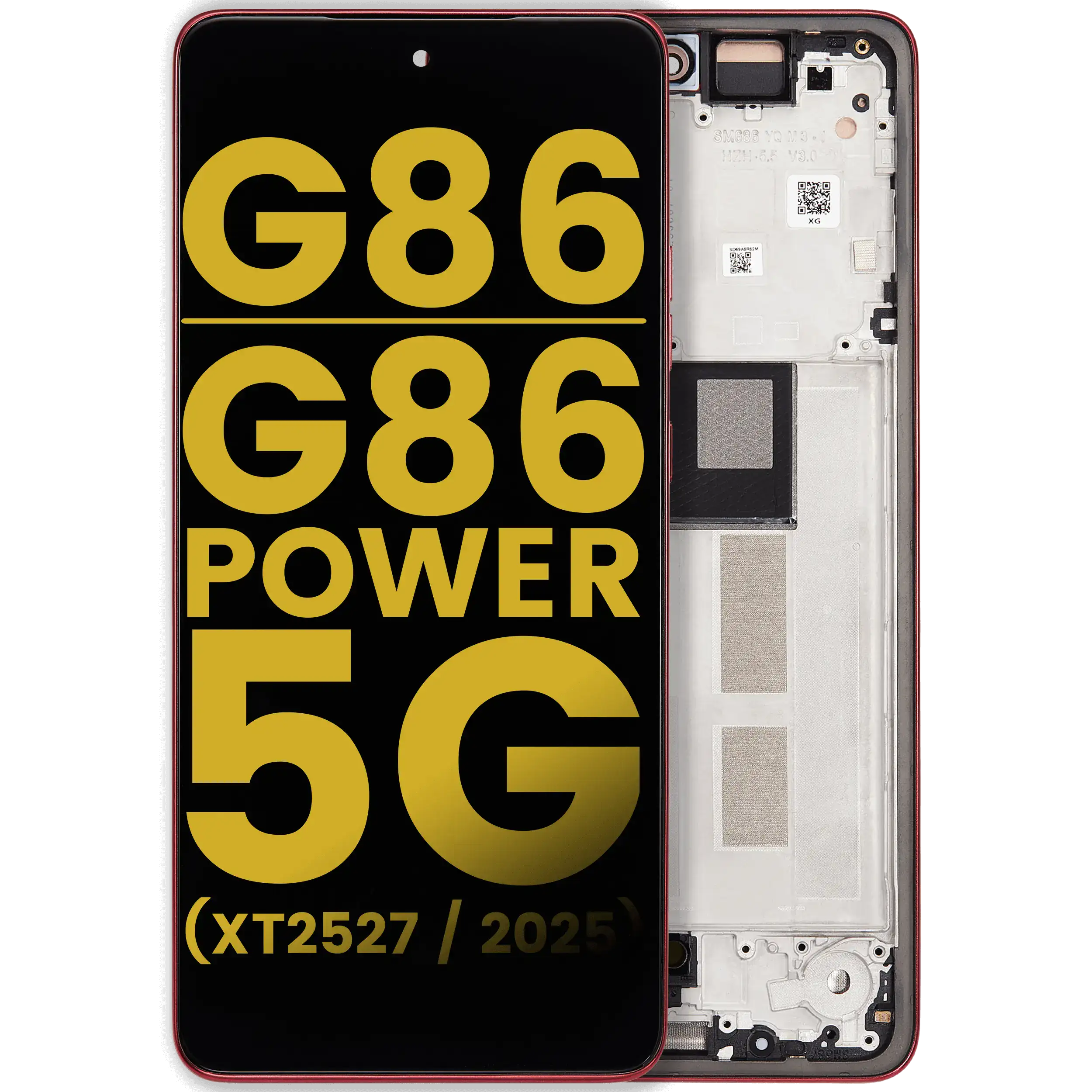 OLED Display with Frame for Motorola Moto G86 / G86 Power 5G (XT2527 / 2025) (Refurbished) (Chrysanthemum)