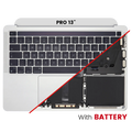Top Case mit Akku und Tastatur für MacBook Pro 13 A2338 Silber (US-Tastatur)