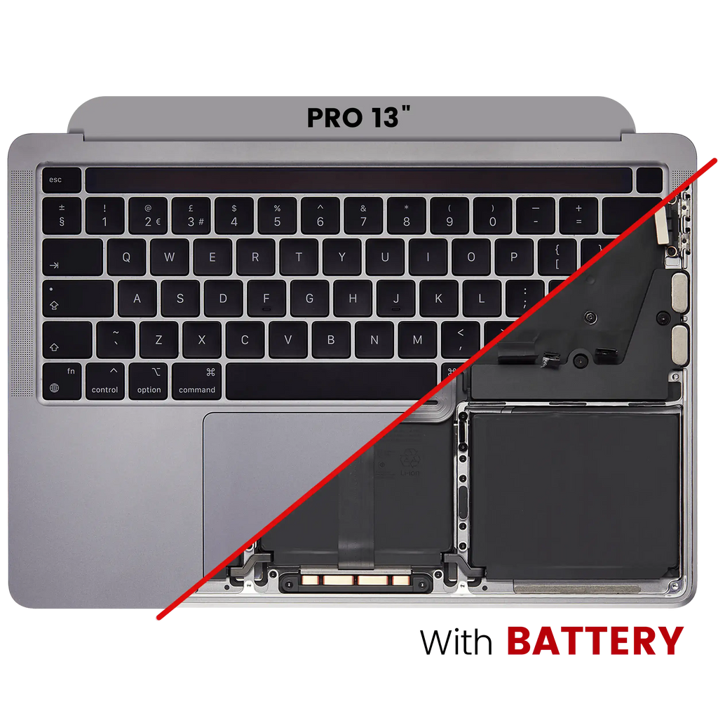 Topcase with Battery and Keyboard for MacBook Pro 13" A2338 (2020) - Space Gray - US Keyboard