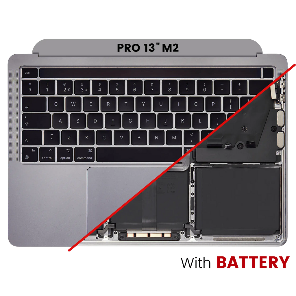 Topcase mit Akku und Tastatur für MacBook Pro 13 A2338 Space Gray UK
