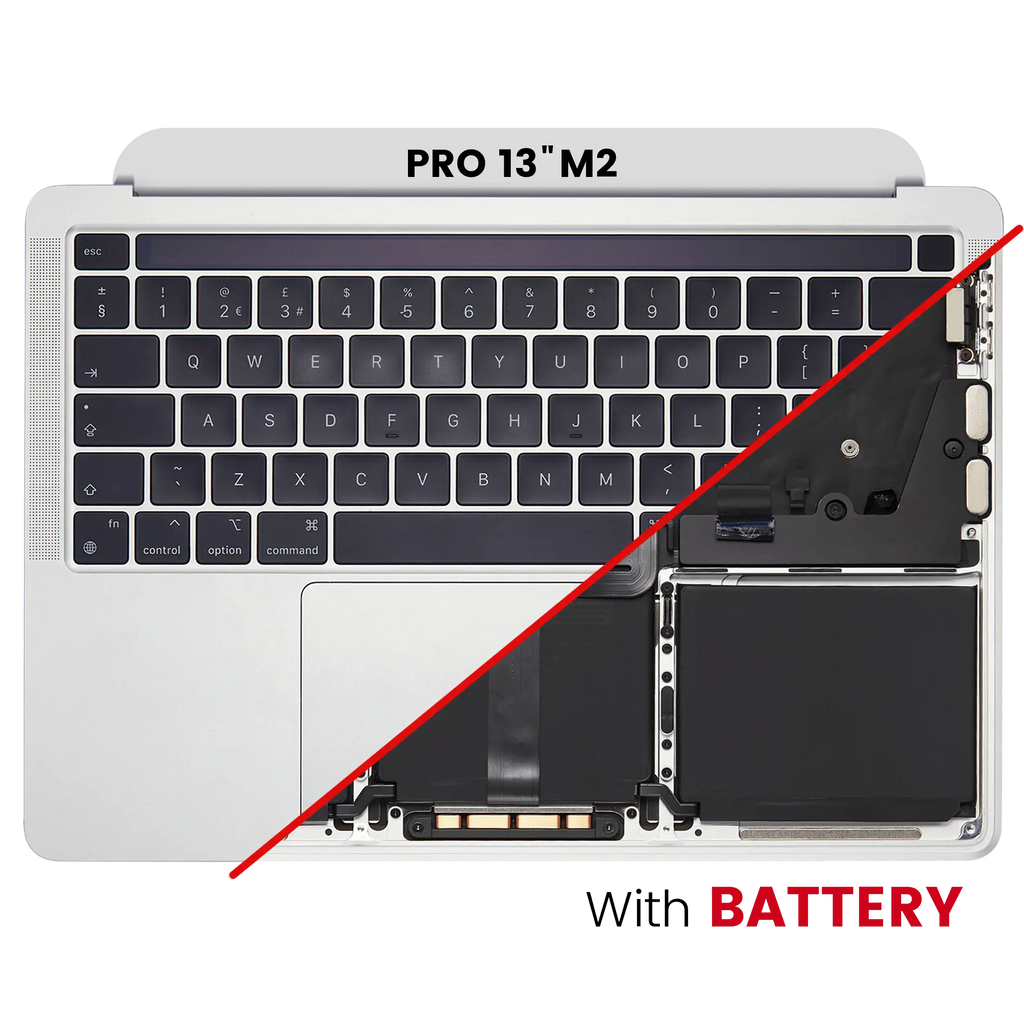 Top Case with Battery and UK Keyboard for MacBook Pro 13" A2338 (2020) – Silver