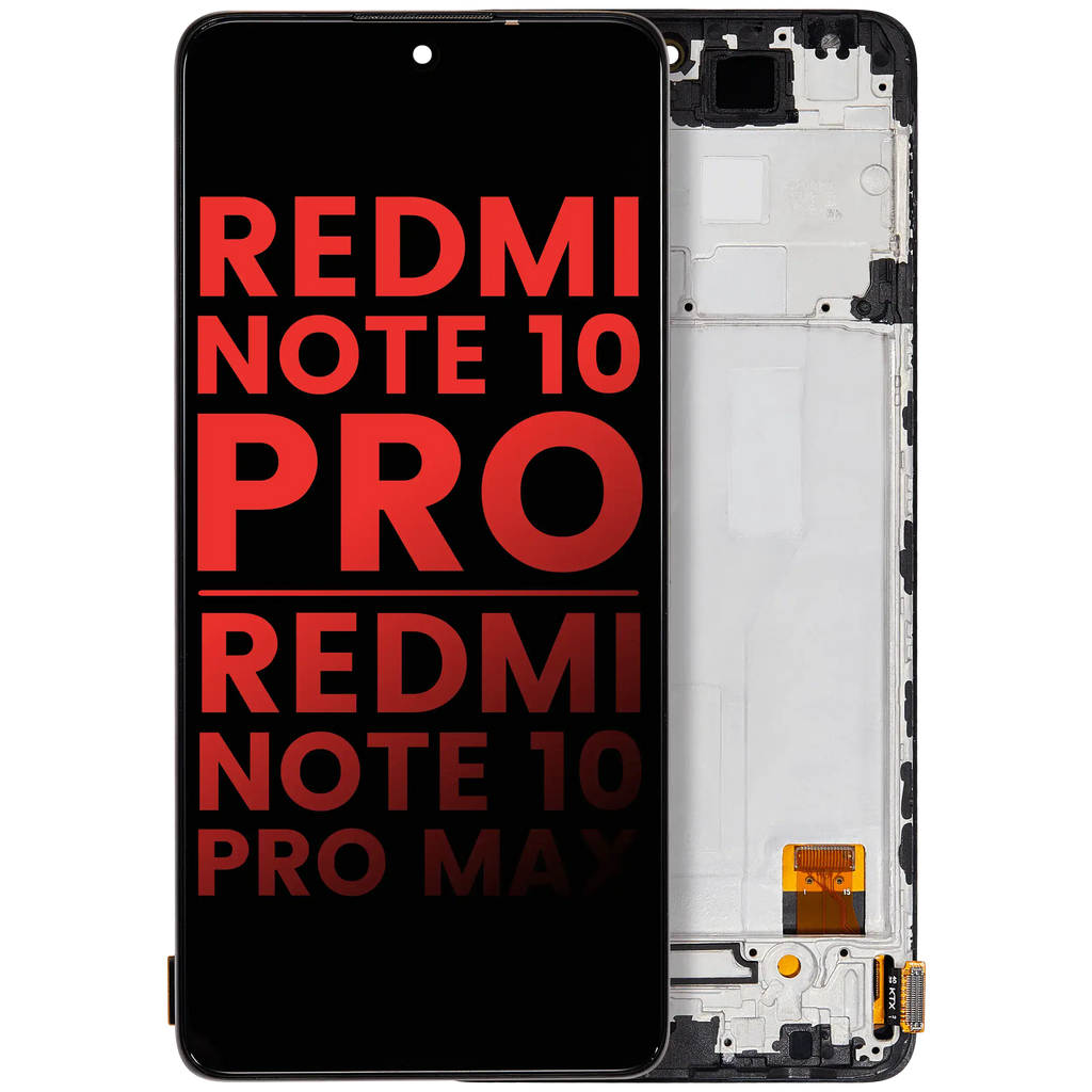 OLED-Display mit Rahmen für Xiaomi Redmi Note 10 Pro/Max (Aftermarket Plus)