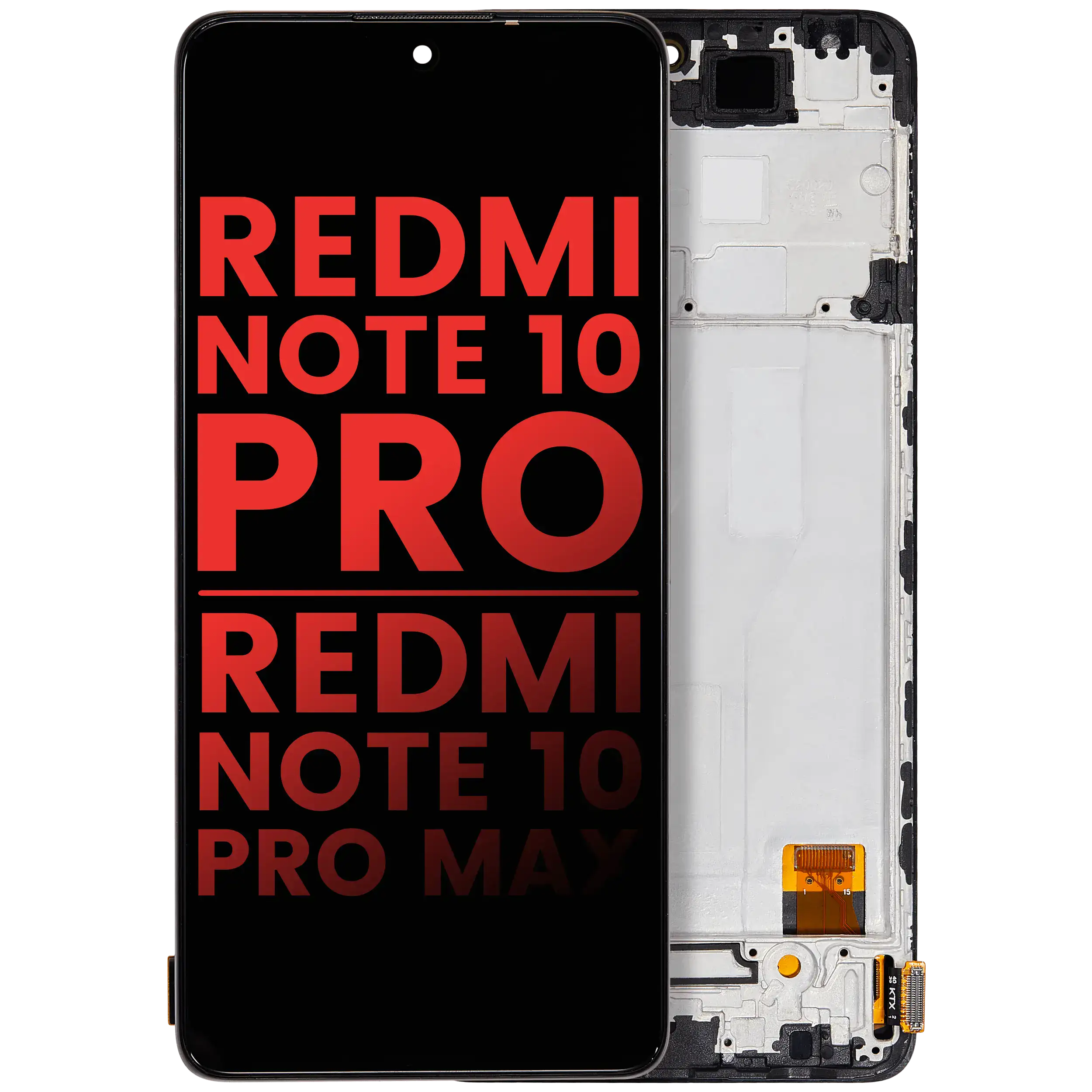 OLED-Display mit Rahmen für Xiaomi Redmi Note 10 Pro/Max (Aftermarket Plus)