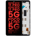 OLED-Display mit Rahmen für Xiaomi Redmi Note 11 Pro, Poco X4 Pro - Aftermarket