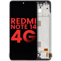 OLED-Display m. Rahmen f. Xiaomi Redmi Note 14 4G (Aftermarket Plus) Alle Farben
