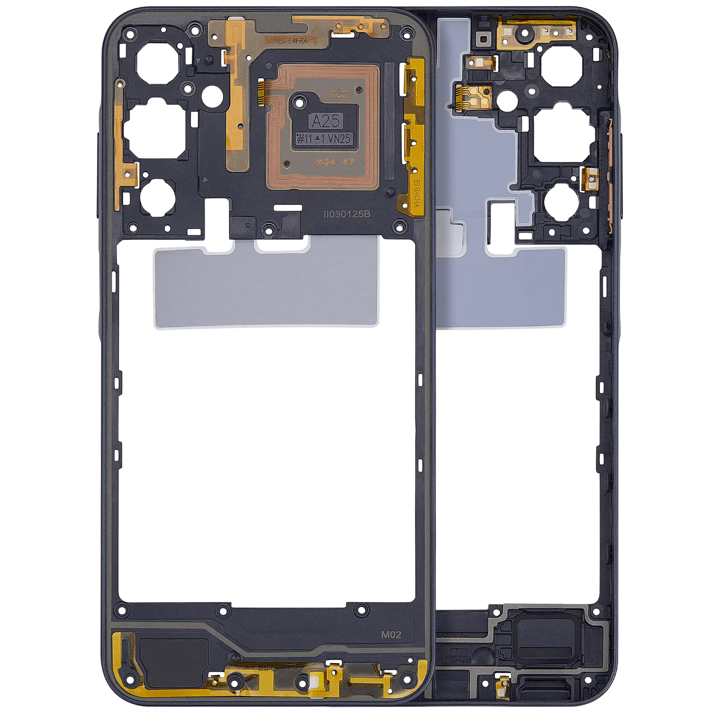 Midframe/Rahmen für Samsung Galaxy A25 5G (A256 / 2023) (Brave Black)