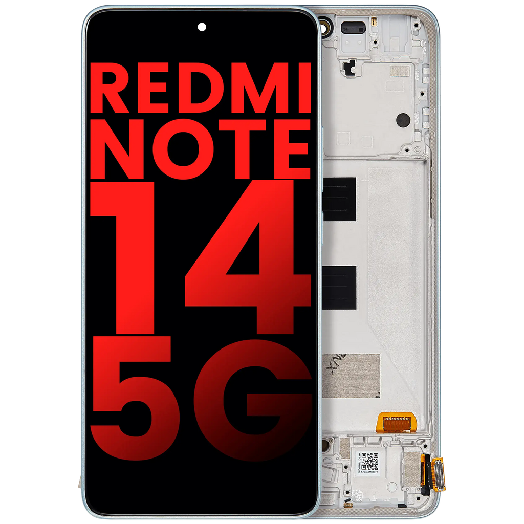 OLED Display with Frame for Xiaomi Redmi Note 14 5G (Aftermarket Plus) (Coral Green)