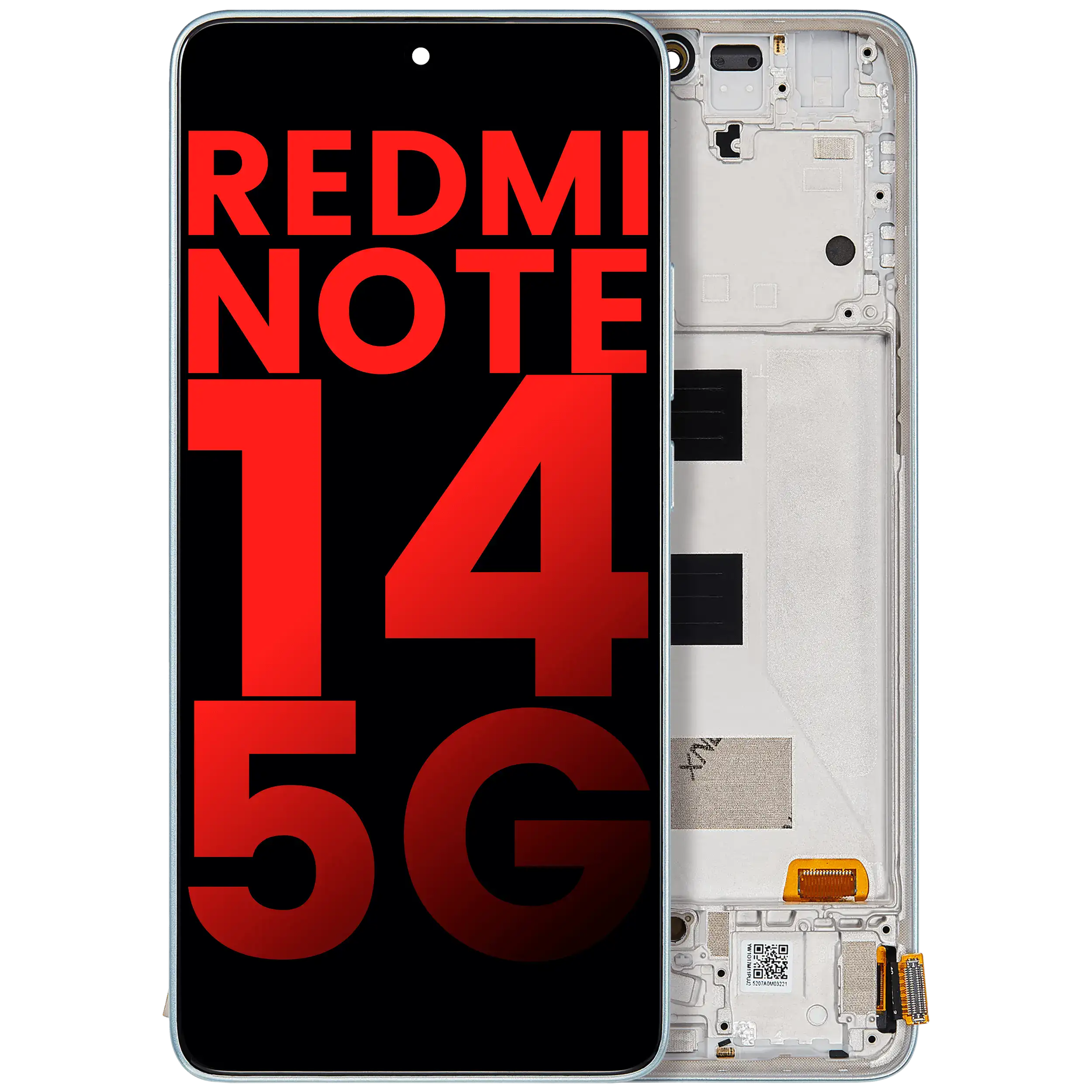 OLED Display with Frame for Xiaomi Redmi Note 14 5G (Aftermarket Plus) (Coral Green)
