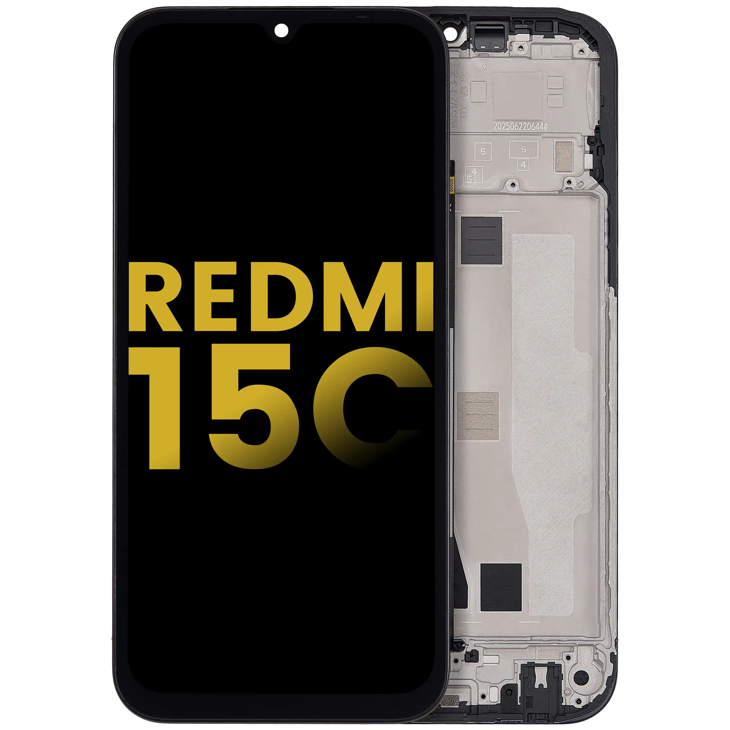 Refurbished LCD-Display mit Rahmen für Xiaomi Redmi 15C 4G