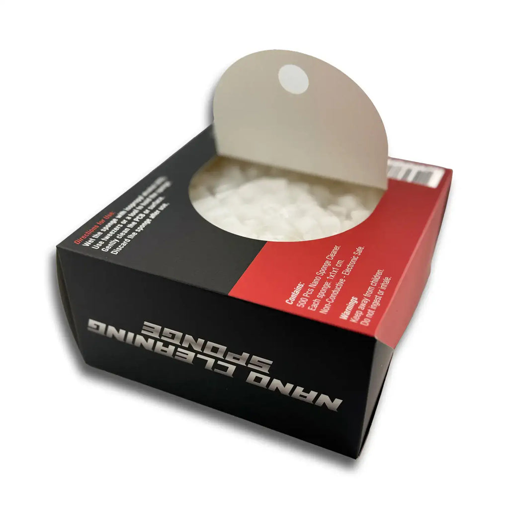 PolarTronix ESD-Safe PCB Nano Cleaning Pads, non-scratching, for flux/solder residues, 1000 pieces