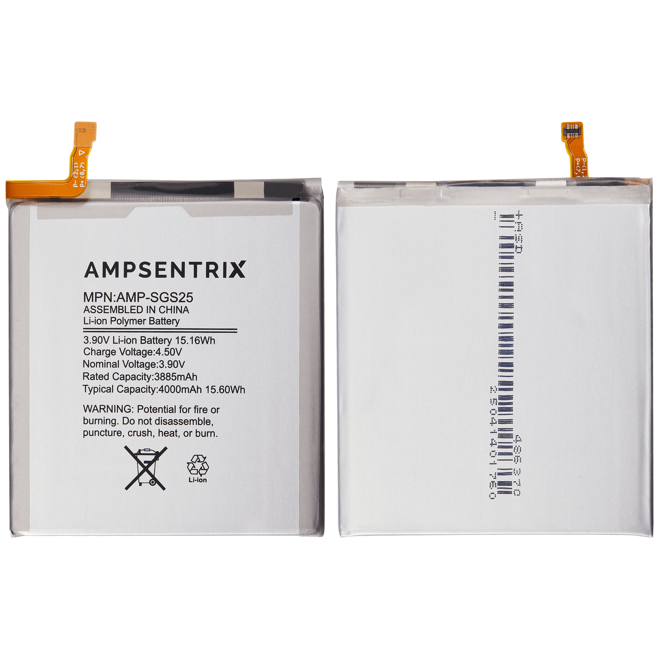 Replacement Battery for Samsung Galaxy S25 (AmpSentrix Pro)