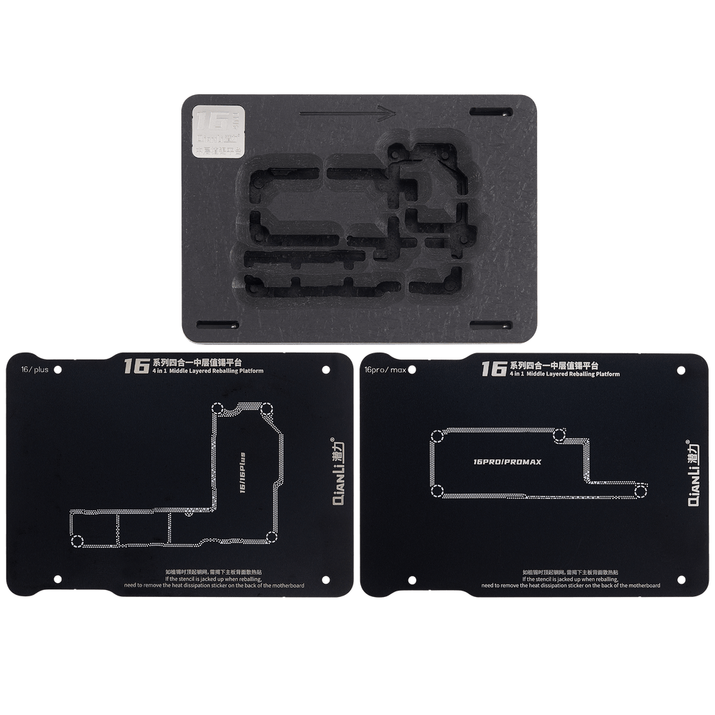 4-in-1 Midframe-Reballing-Plattform für iPhone 16/Plus/Pro/Pro Max (Qianli)