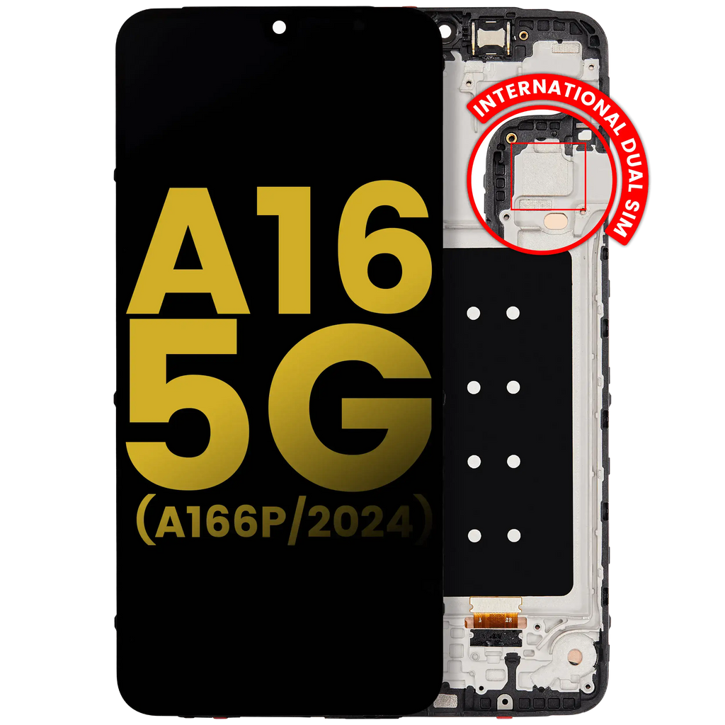 OLED Display with Frame for Samsung Galaxy A16 5G (A166P / 2024) (International Dual SIM) (Refurbished) (All Colors)