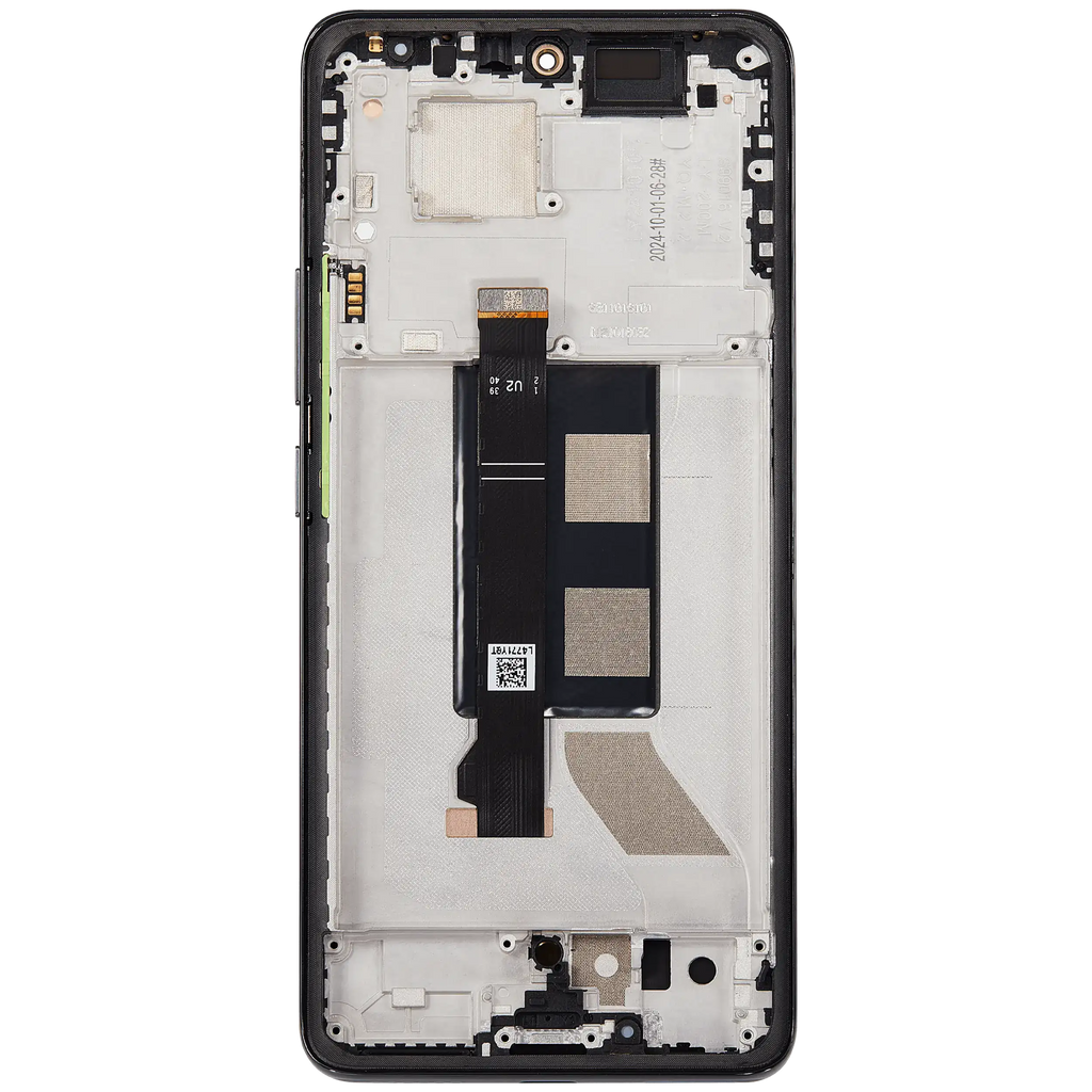 OLED-Display mit Rahmen Compatible für Xiaomi Redmi Note 14 Pro 5G / Poco X7 (Refurbished) (Schwarz)
