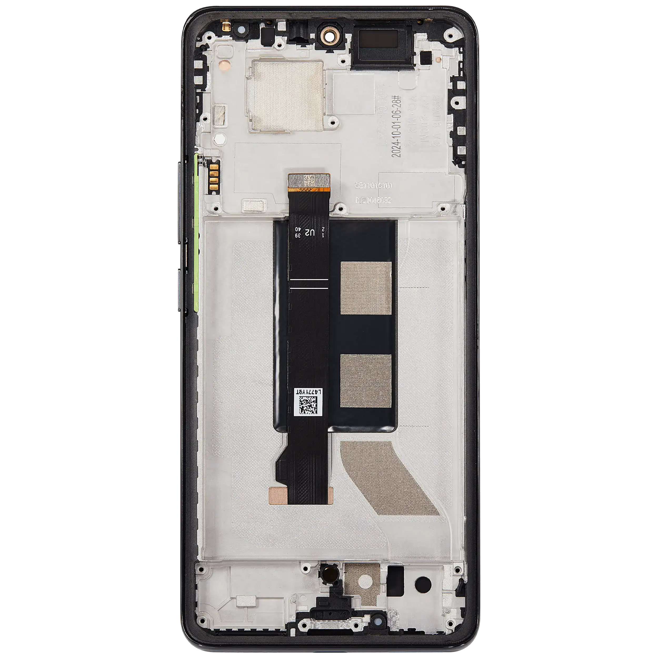 OLED-Display mit Rahmen Compatible für Xiaomi Redmi Note 14 Pro 5G / Poco X7 (Refurbished) (Schwarz)