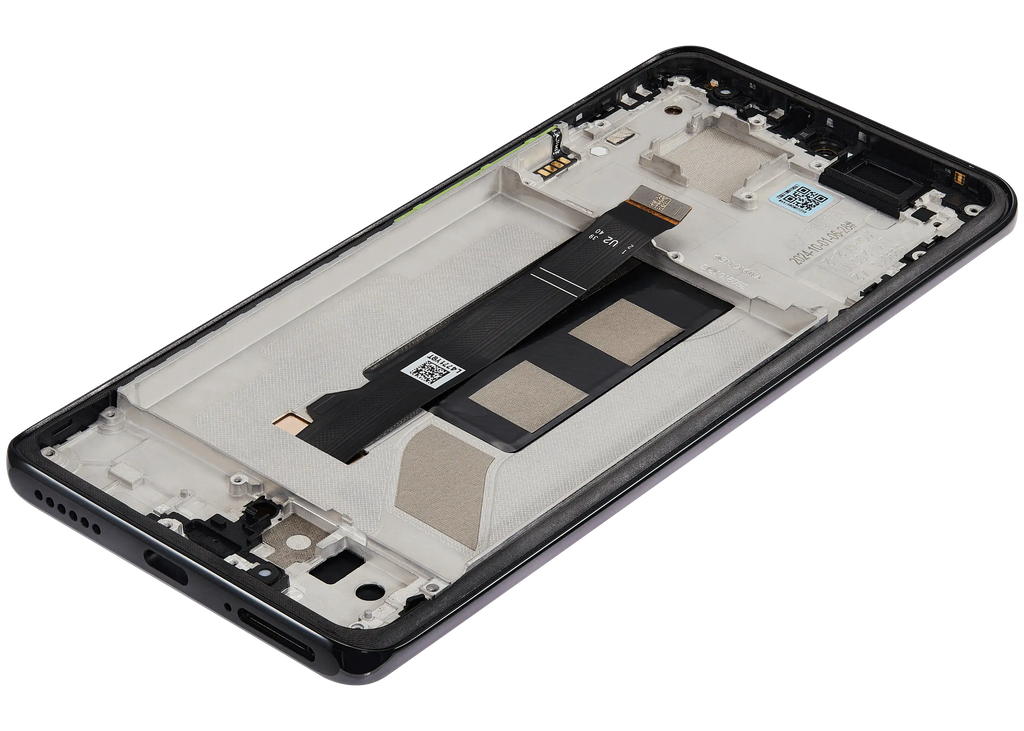 OLED-Display mit Rahmen Compatible für Xiaomi Redmi Note 14 Pro 5G / Poco X7 (Refurbished) (Schwarz)