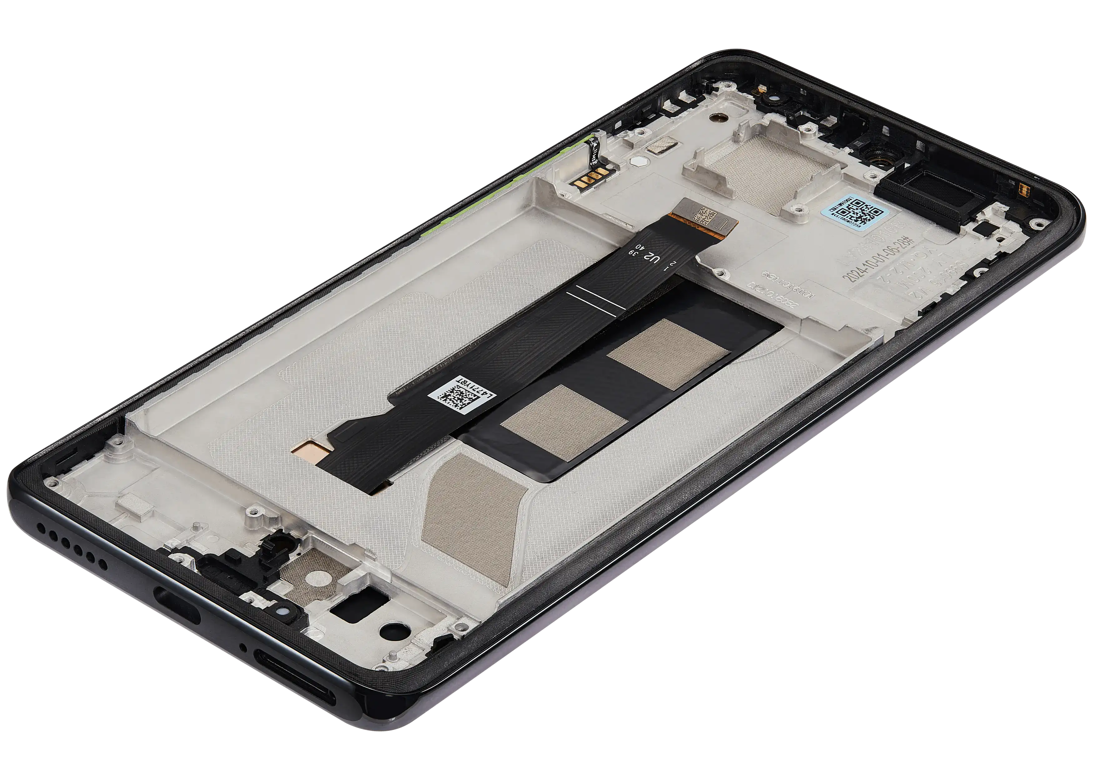 OLED-Display mit Rahmen Compatible für Xiaomi Redmi Note 14 Pro 5G / Poco X7 (Refurbished) (Schwarz)