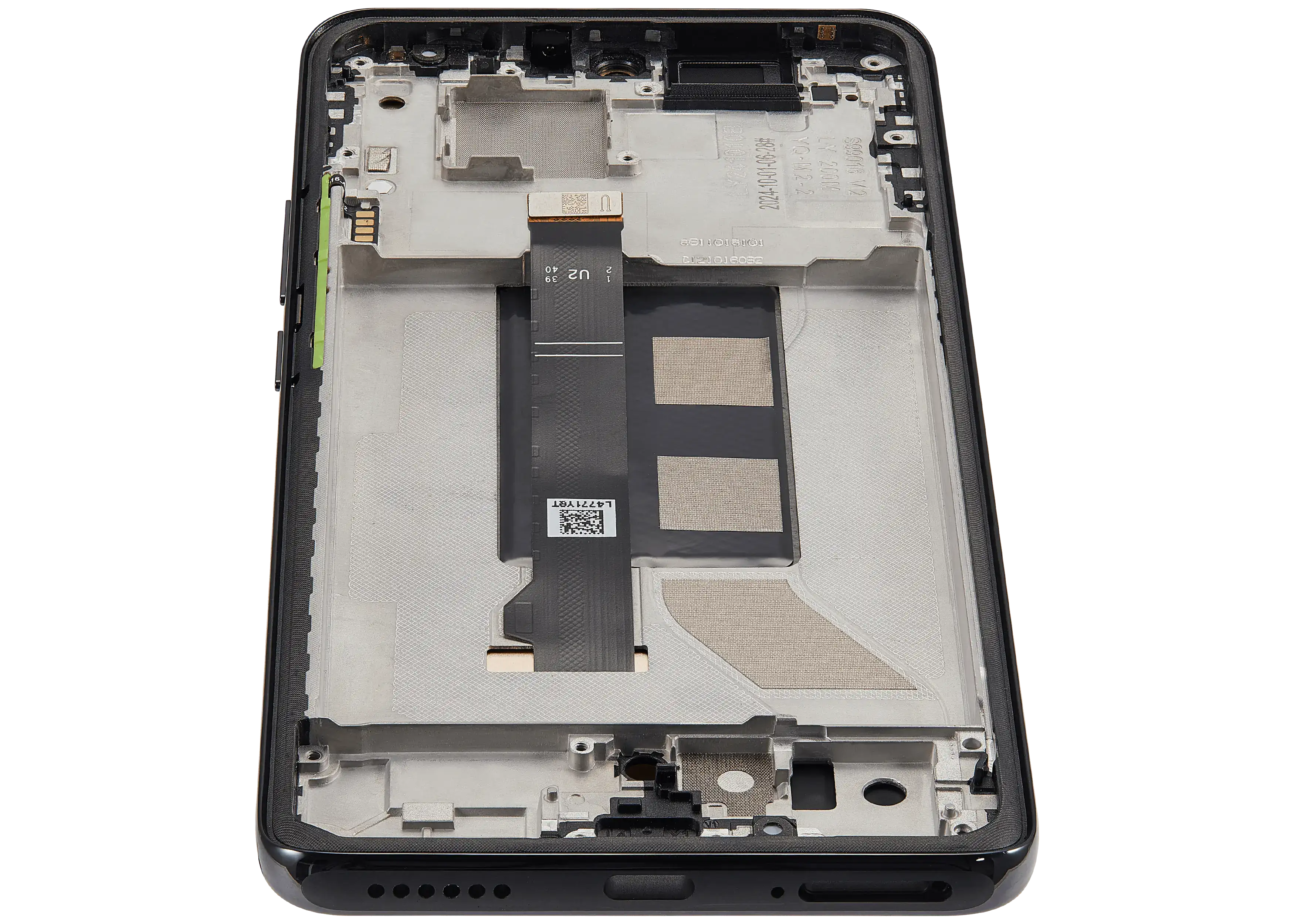 OLED-Display mit Rahmen Compatible für Xiaomi Redmi Note 14 Pro 5G / Poco X7 (Refurbished) (Schwarz)