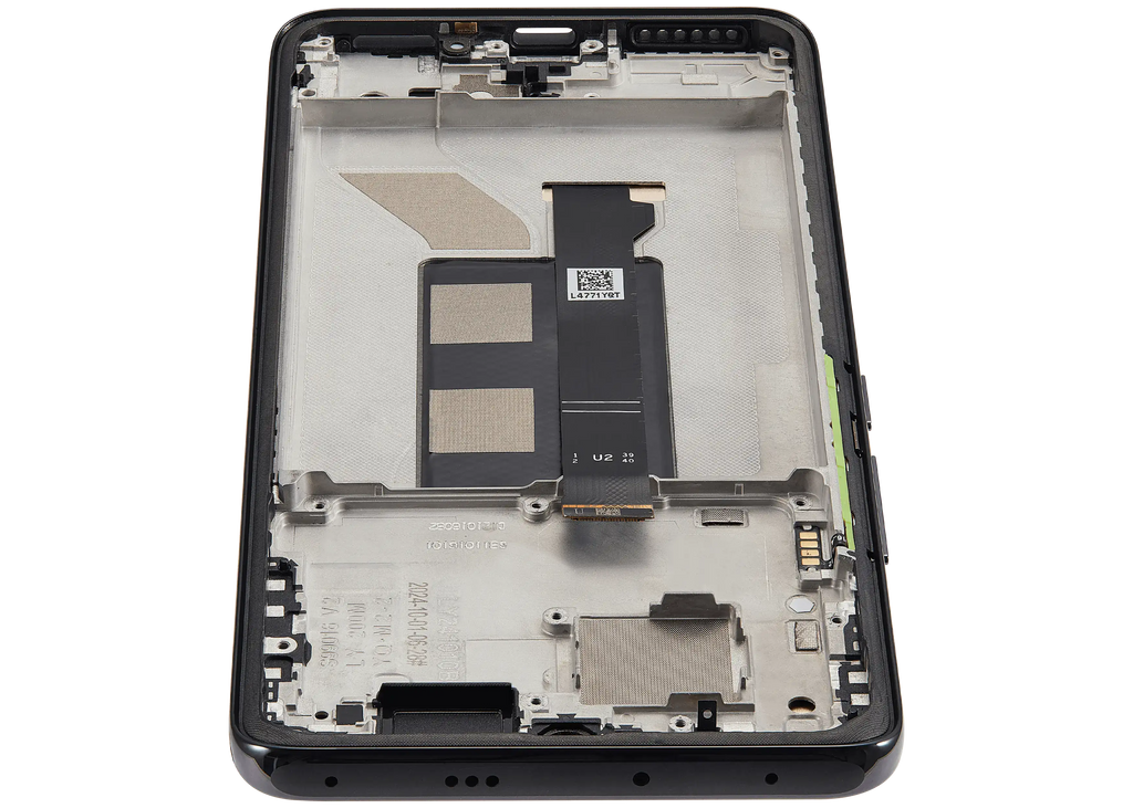 OLED-Display mit Rahmen Compatible für Xiaomi Redmi Note 14 Pro 5G / Poco X7 (Refurbished) (Schwarz)