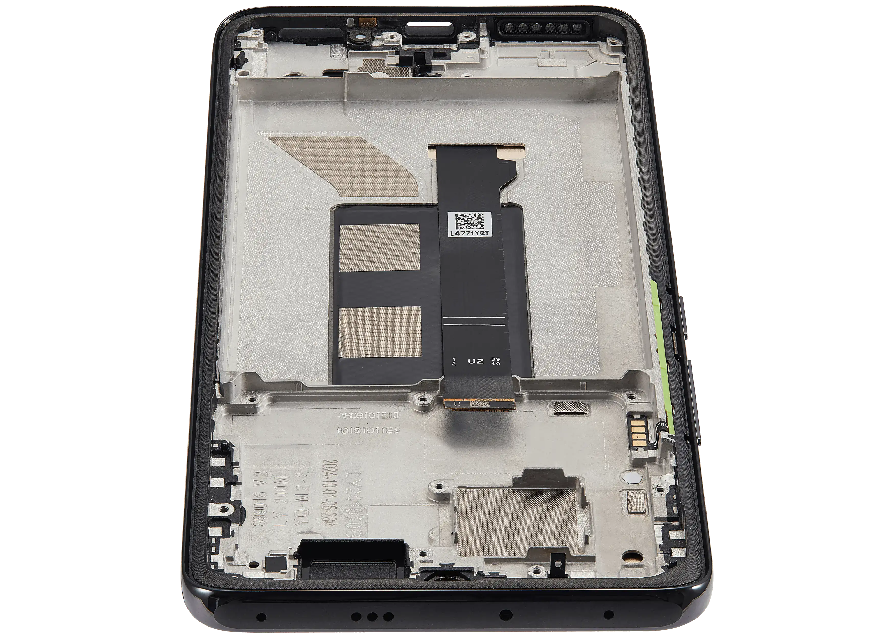 OLED-Display mit Rahmen Compatible für Xiaomi Redmi Note 14 Pro 5G / Poco X7 (Refurbished) (Schwarz)