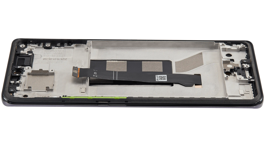 OLED-Display mit Rahmen Compatible für Xiaomi Redmi Note 14 Pro 5G / Poco X7 (Refurbished) (Schwarz)
