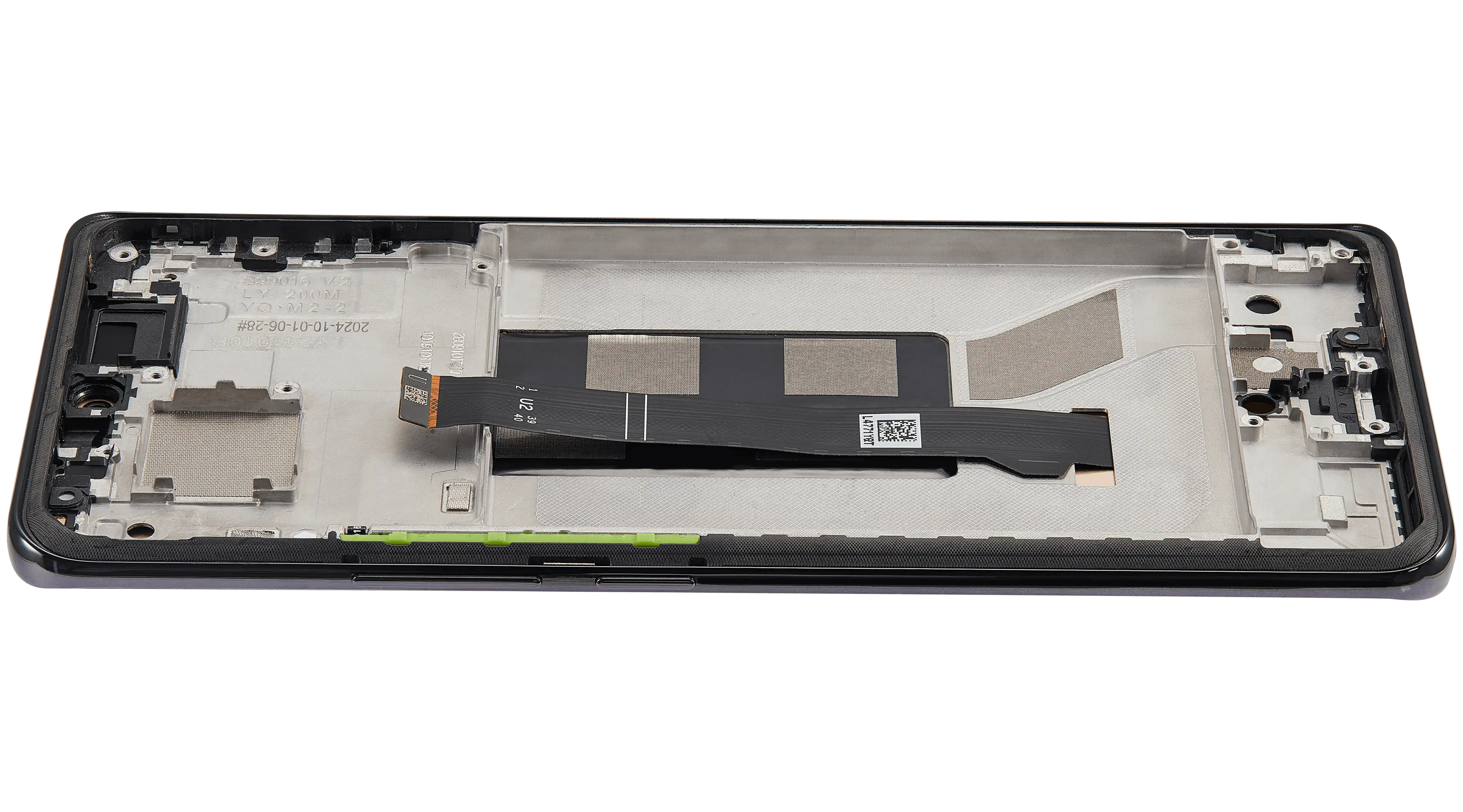 OLED-Display mit Rahmen Compatible für Xiaomi Redmi Note 14 Pro 5G / Poco X7 (Refurbished) (Schwarz)