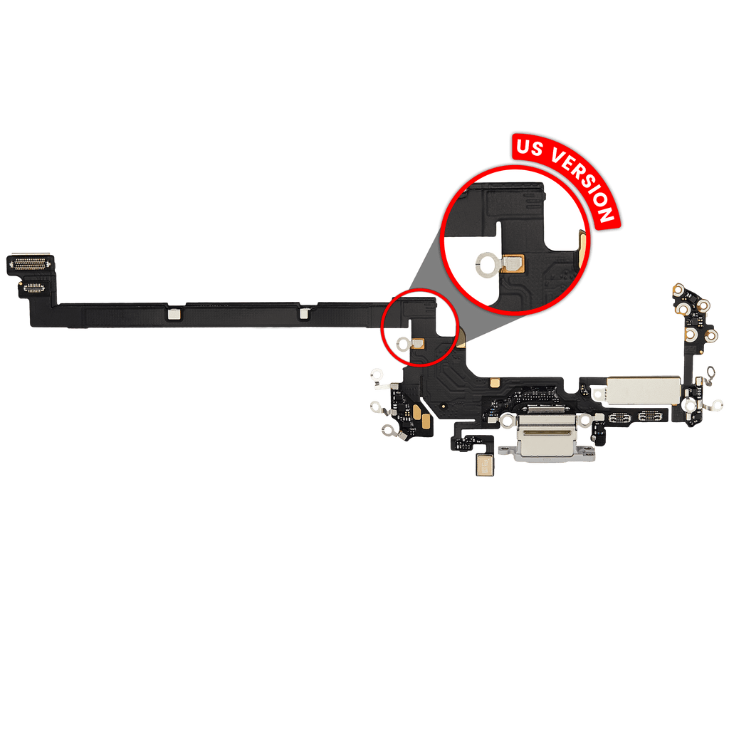 Ladebuchse-Flexkabel für iPhone 17 Pro (Premium) (US-Version) (Silber)