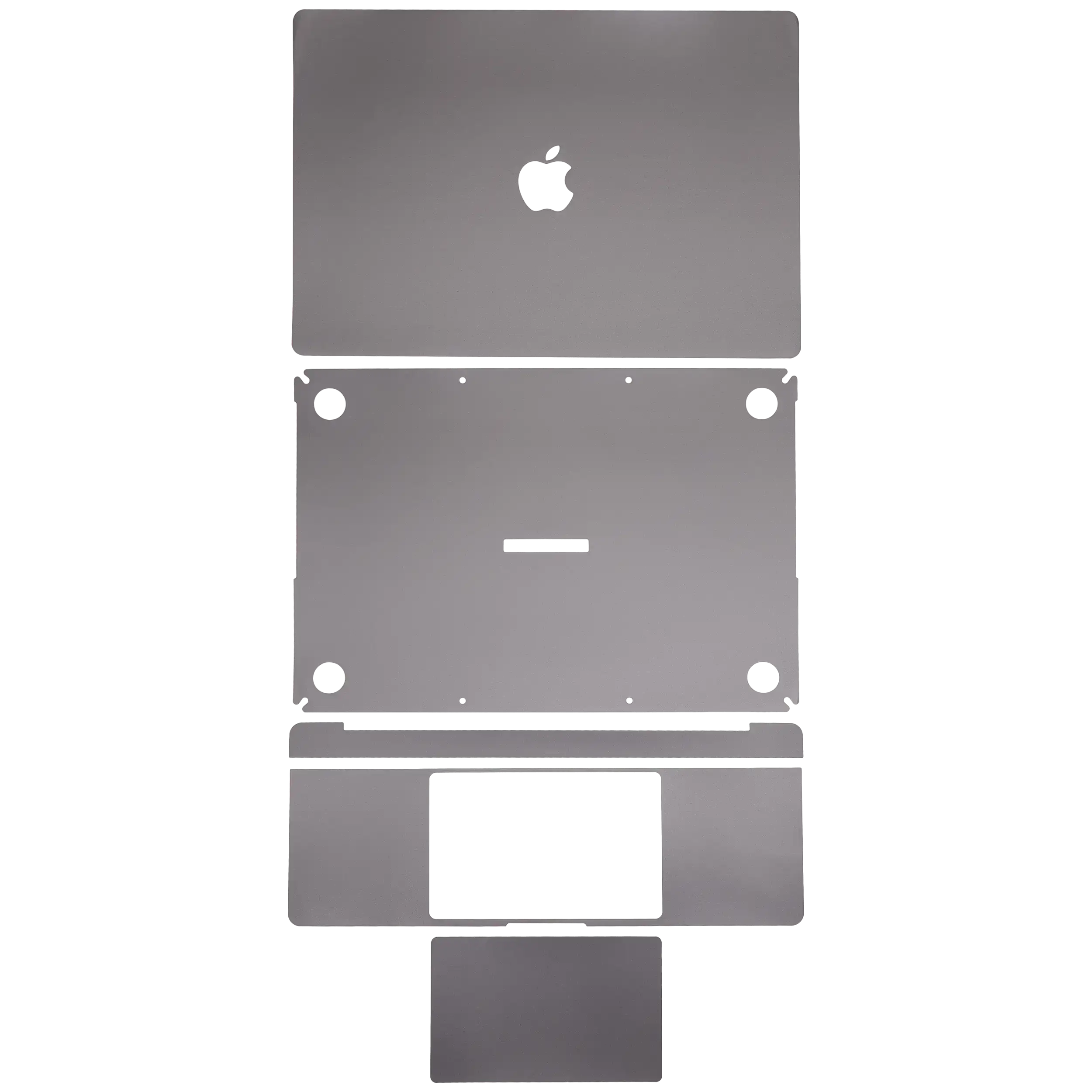 4in1 Skin für MacBook Air 13" Retina (A2337 / Late 2020) (M1) (Space Grau)