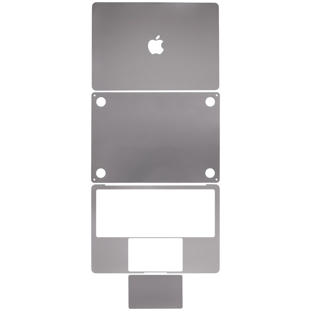4-in-1 Skin MacBook Air 13 A2681 M2 Grau