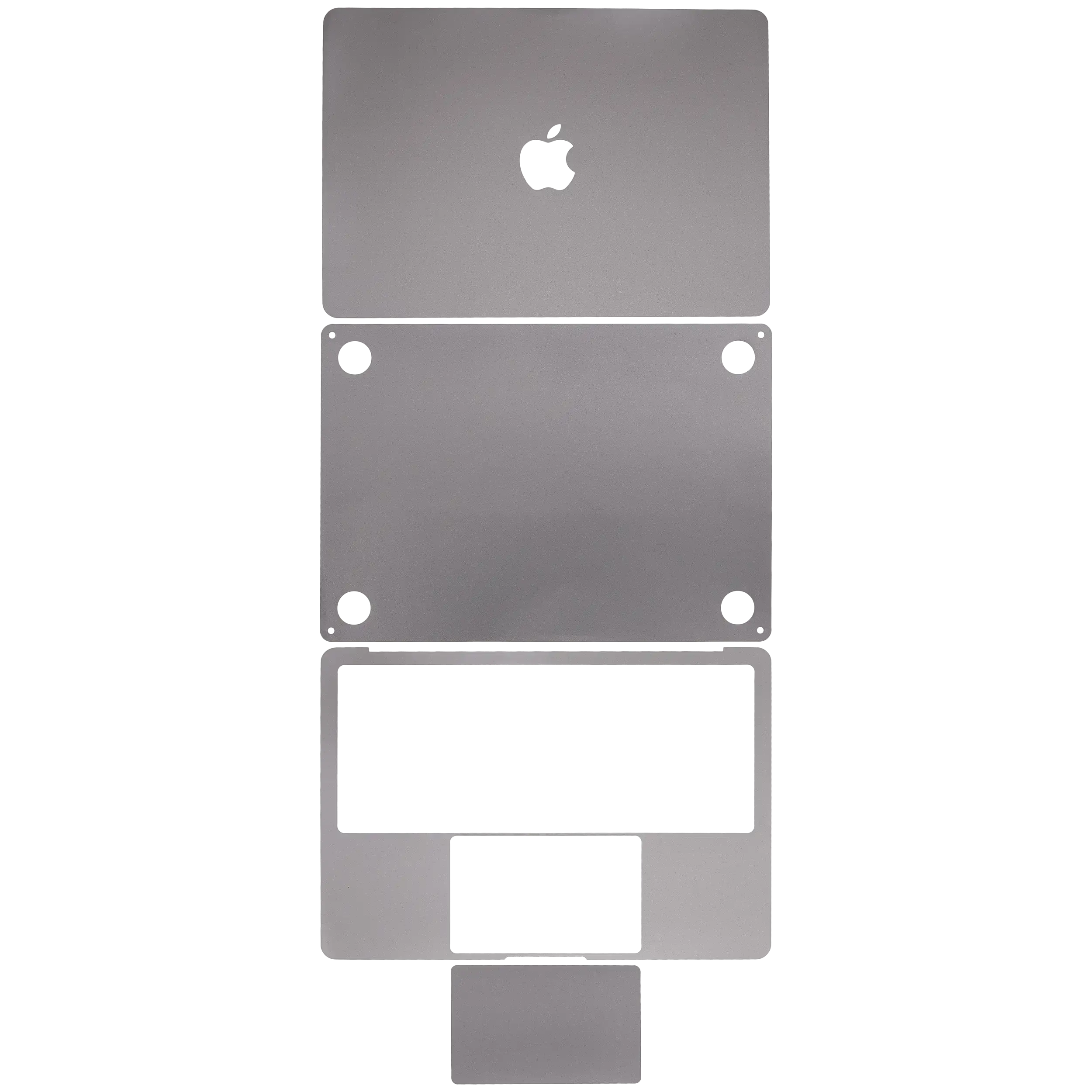 4-in-1 Skin MacBook Air 13 A2681 M2 Grau