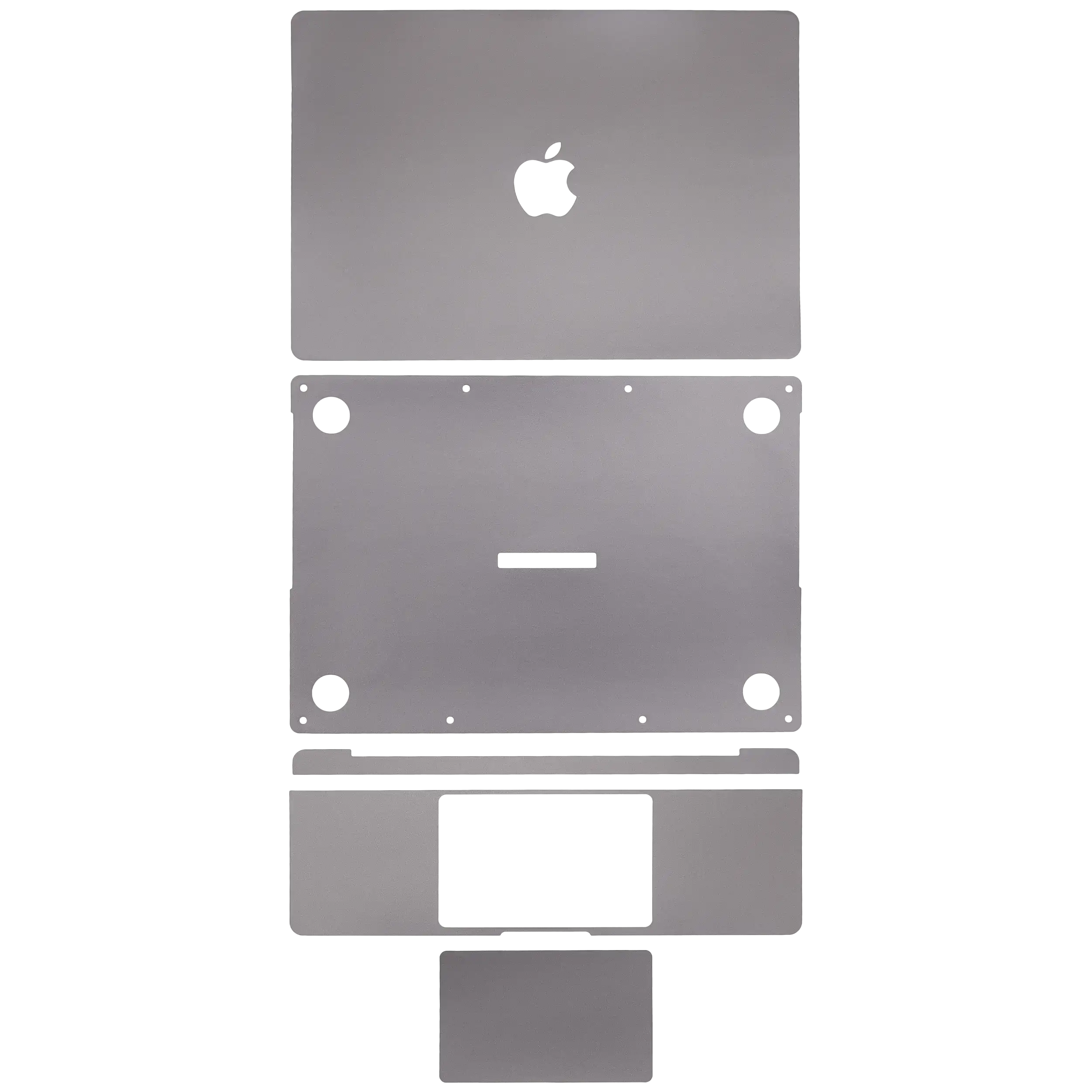 4in1 Skin Apple MacBook Pro 14" A2992 Grau - Ober+Unter, Tastatur, Trackpad