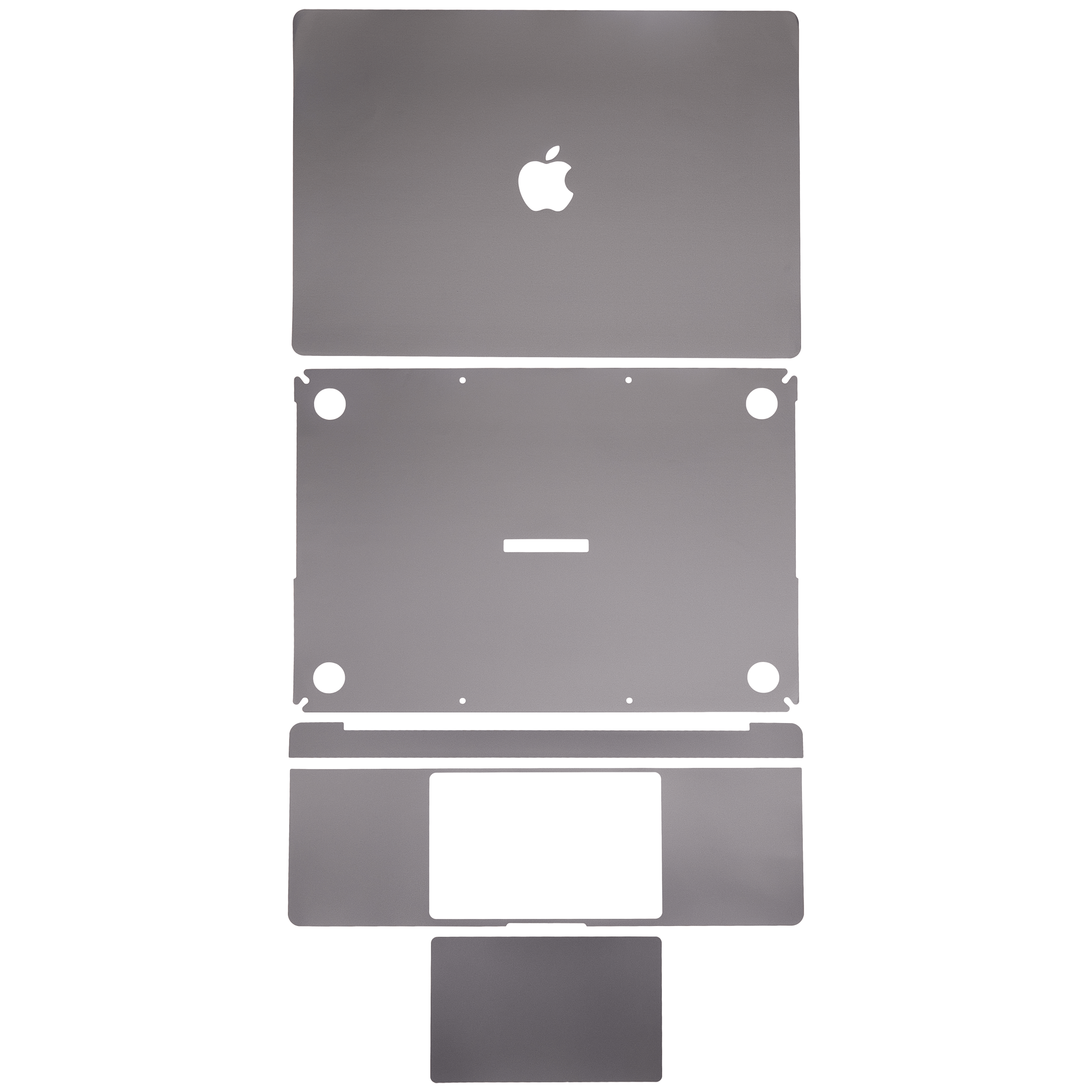 4-in-1 Skin für MacBook Pro 16" A2780 M2 Grau