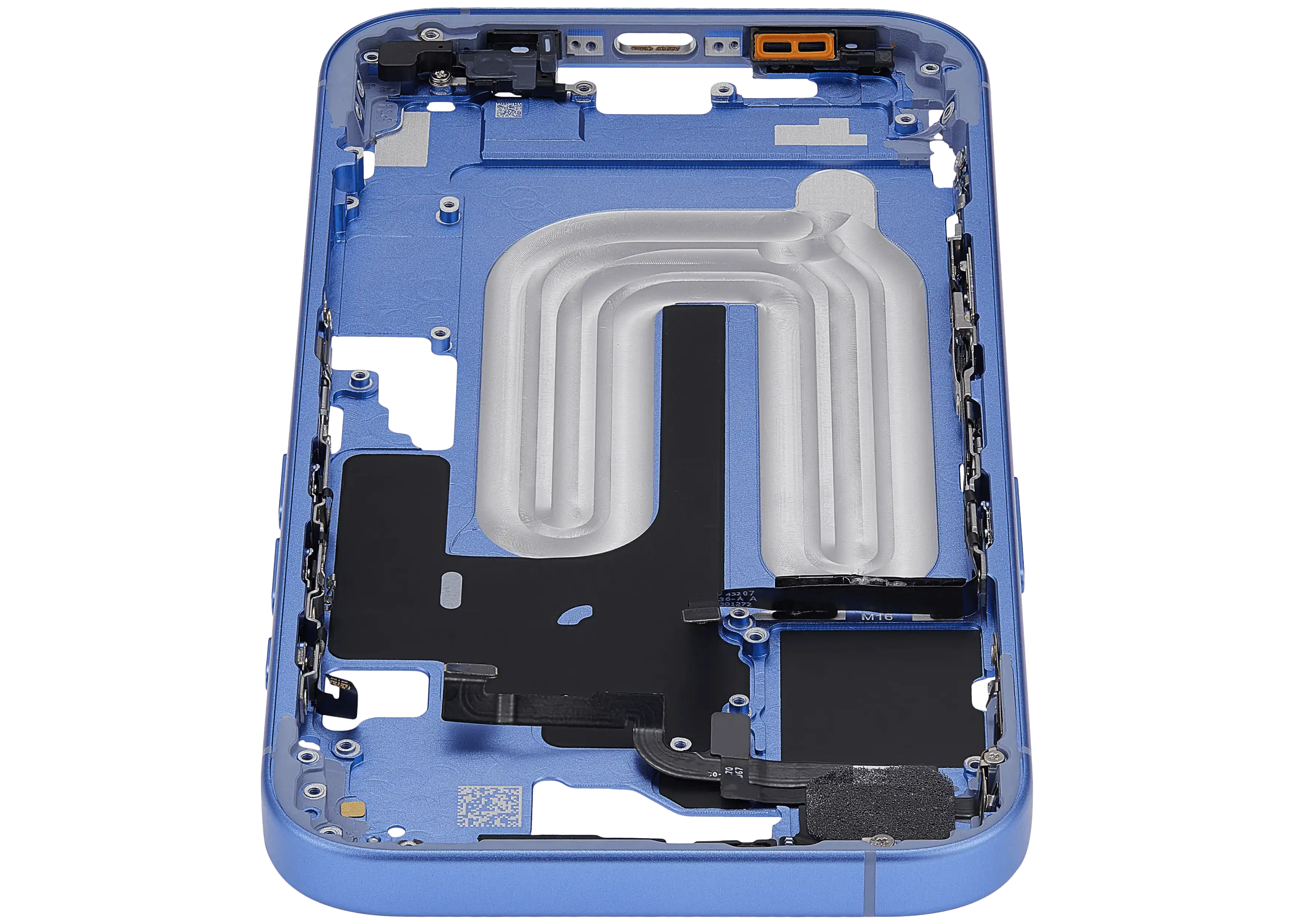 Midframe/Rahmen mit Power And Volume Button für iPhone 16 (US-Version) (Aftermarket Plus) (Ultramarine)
