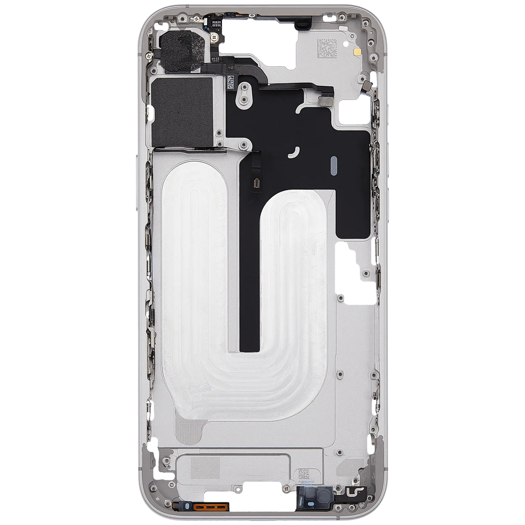 Midframe/Rahmen mit Power And Volume Button für iPhone 16 Plus (US-Version) (Aftermarket Plus) (Weiß)