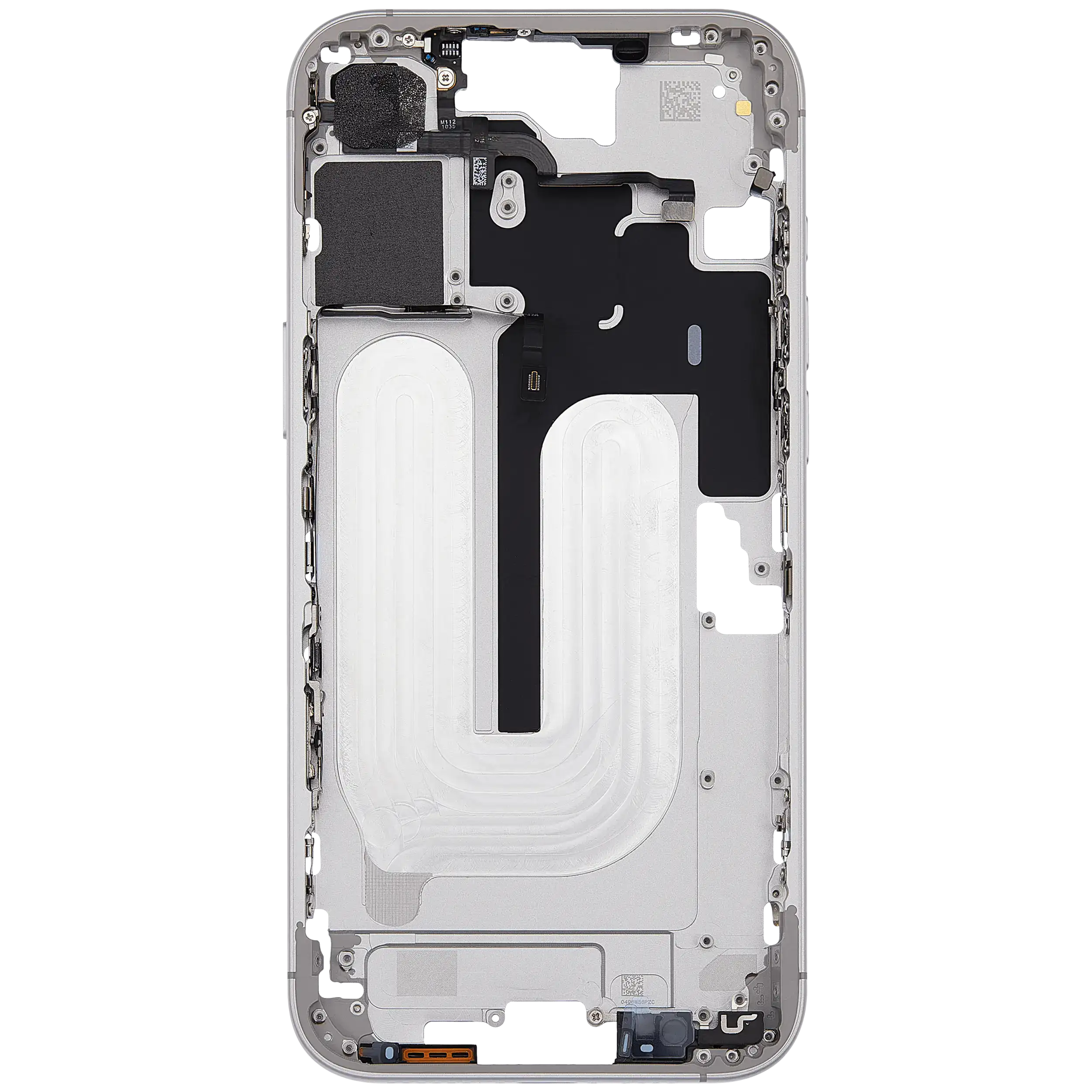 Midframe/Rahmen mit Power And Volume Button für iPhone 16 Plus (US-Version) (Aftermarket Plus) (Weiß)