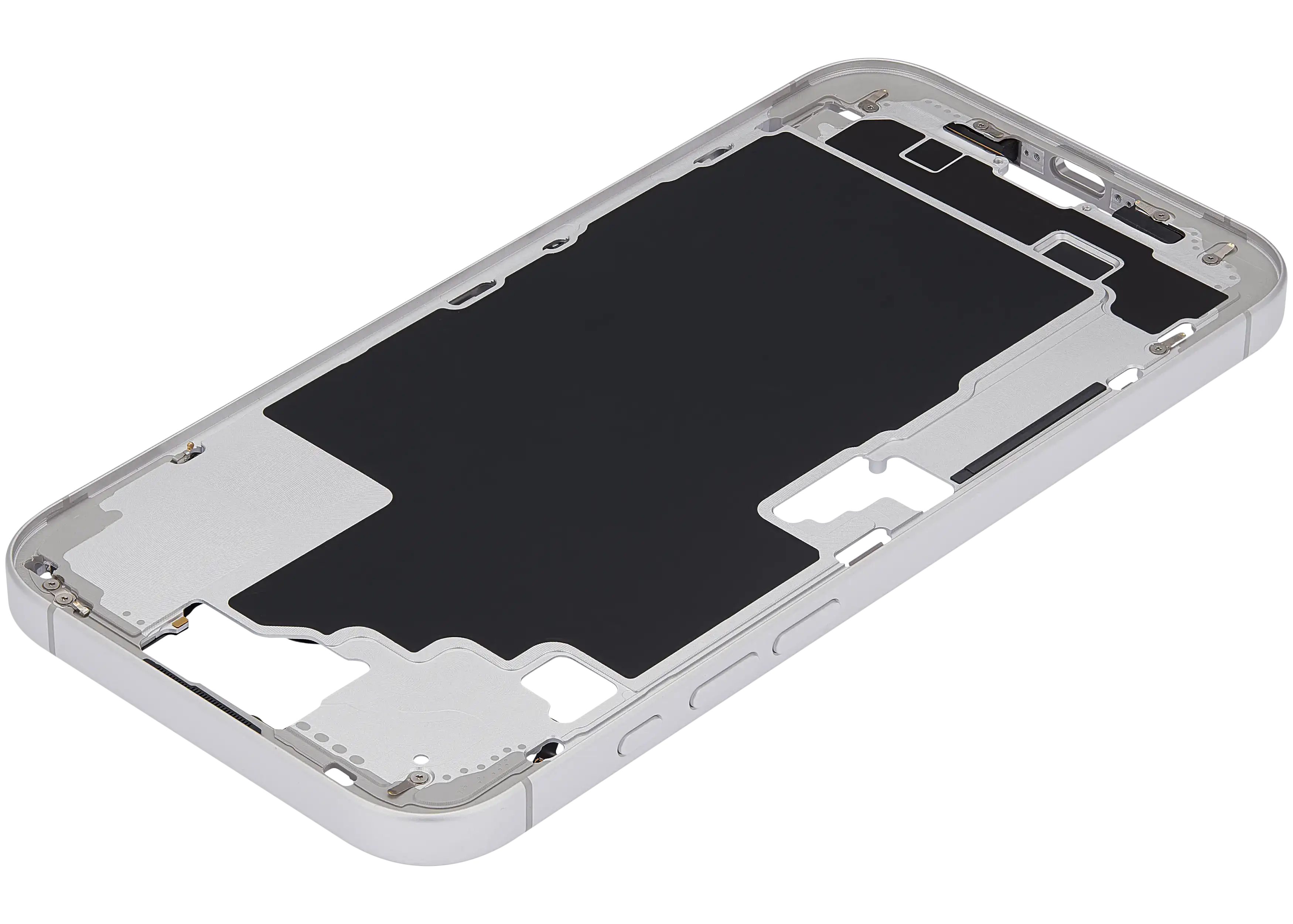 Midframe/Rahmen mit Power And Volume Button für iPhone 16 Plus (US-Version) (Aftermarket Plus) (Weiß)