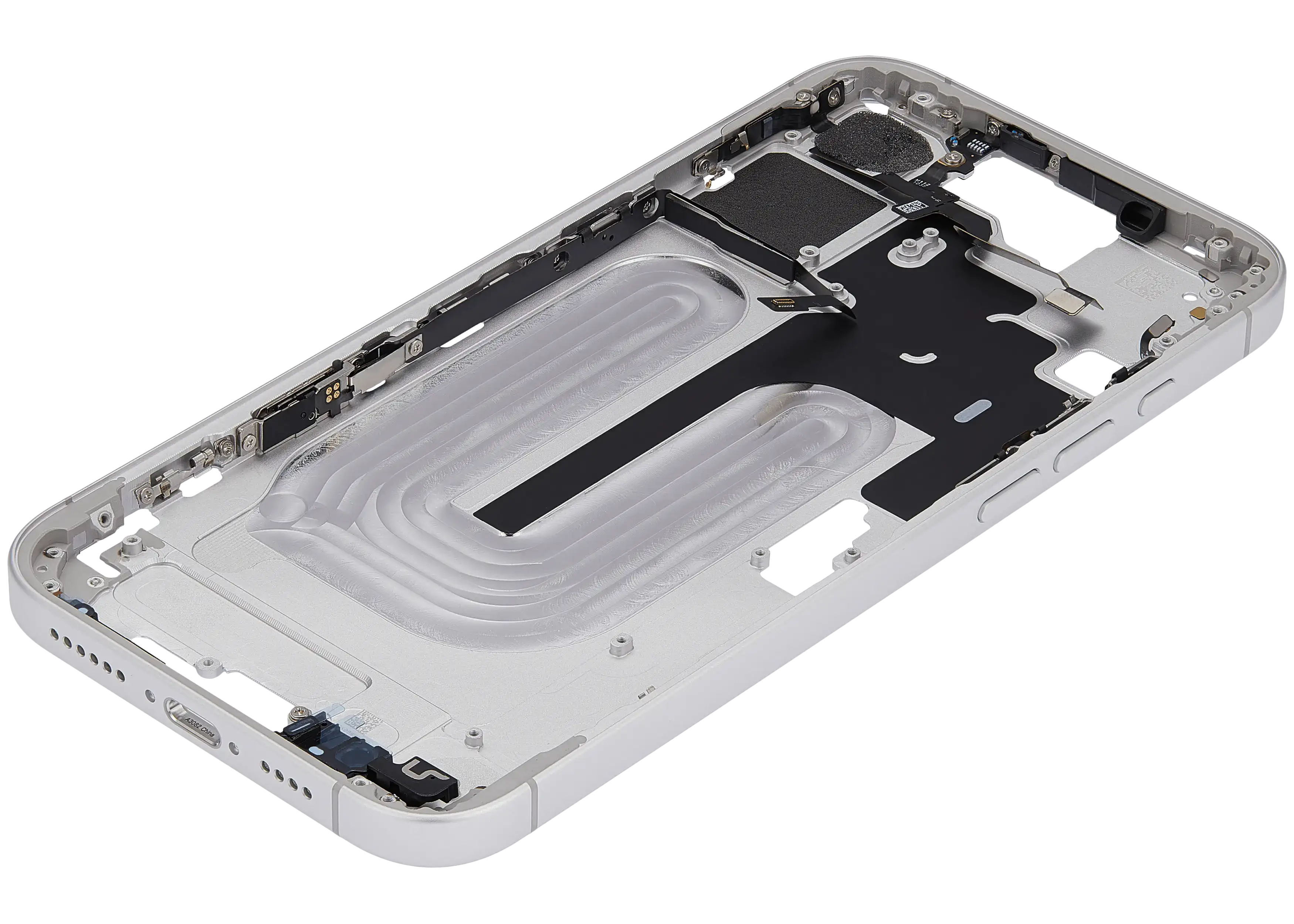 Midframe/Rahmen mit Power And Volume Button für iPhone 16 Plus (US-Version) (Aftermarket Plus) (Weiß)