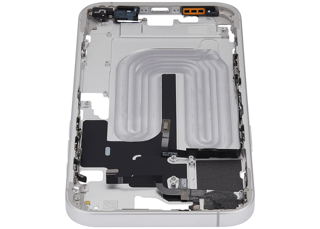 Midframe/Rahmen mit Power And Volume Button für iPhone 16 Plus (US-Version) (Aftermarket Plus) (Weiß)