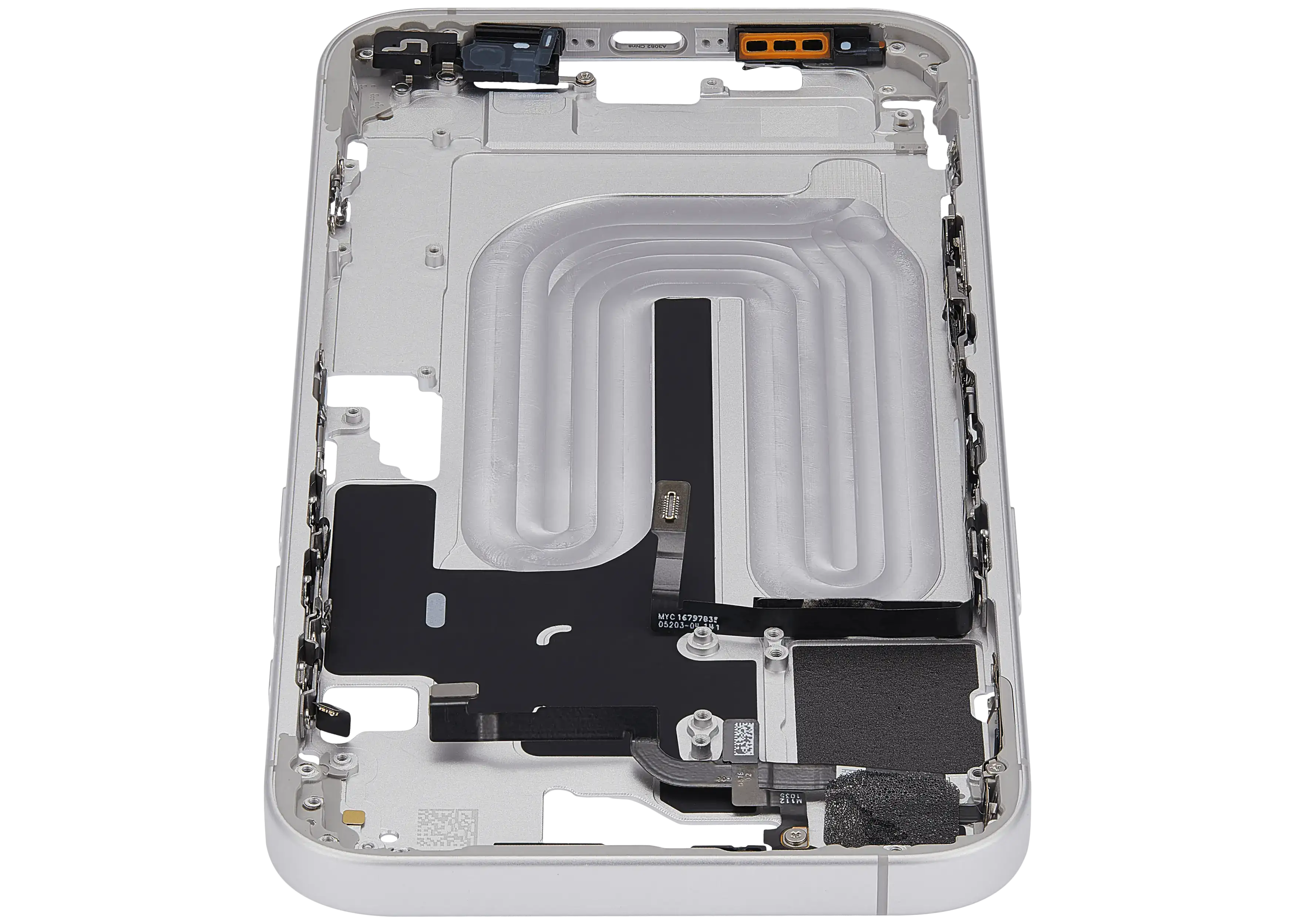 Midframe/Rahmen mit Power And Volume Button für iPhone 16 Plus (US-Version) (Aftermarket Plus) (Weiß)