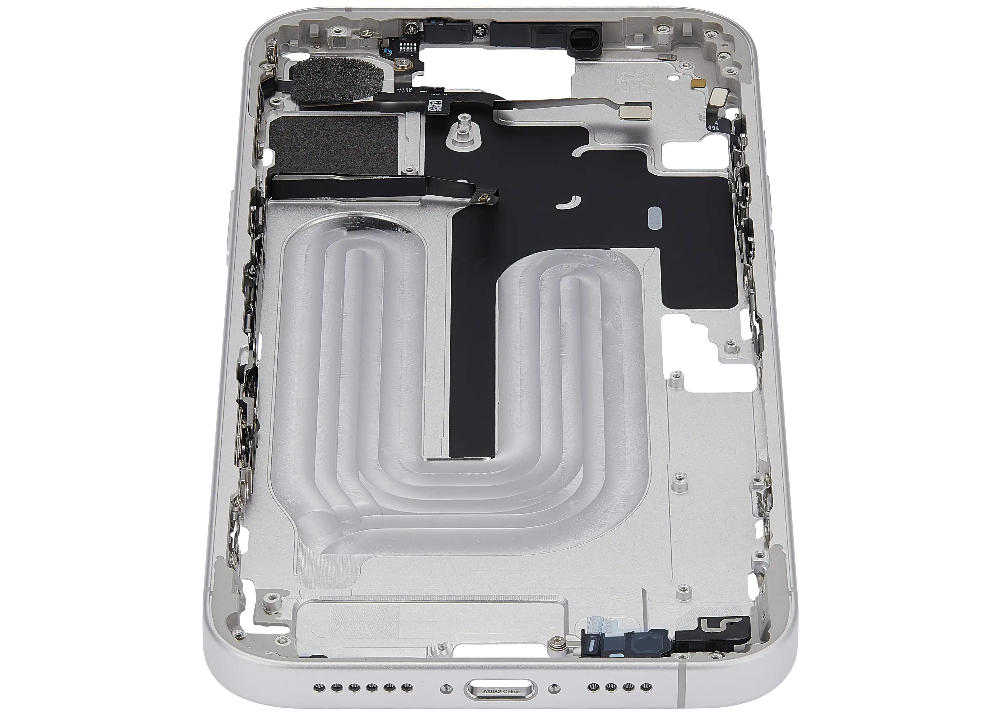 Midframe/Rahmen mit Power And Volume Button für iPhone 16 Plus (US-Version) (Aftermarket Plus) (Weiß)